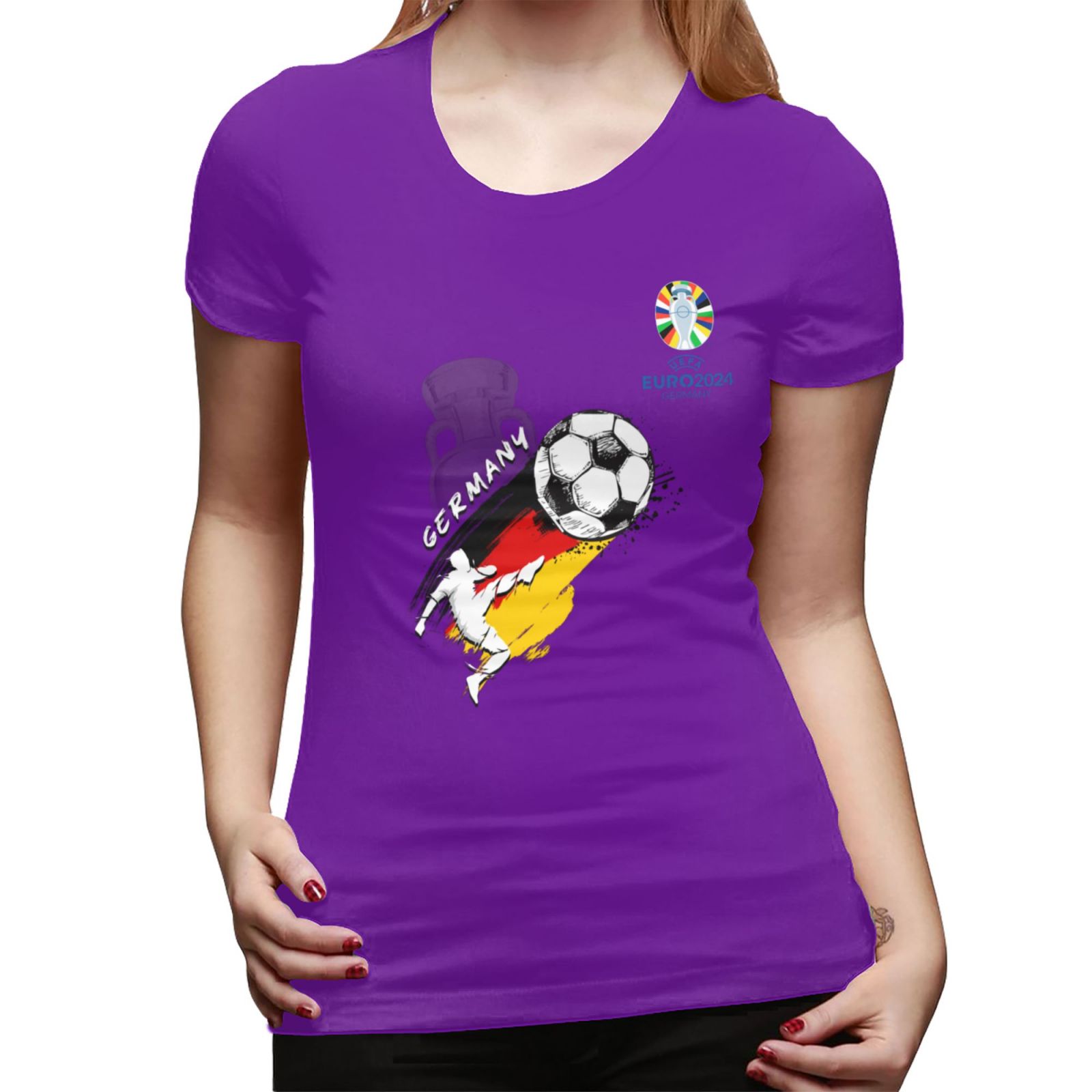 Women's Germany EURO 2024 Basic Short Sleeve T-Shirt WBT1680