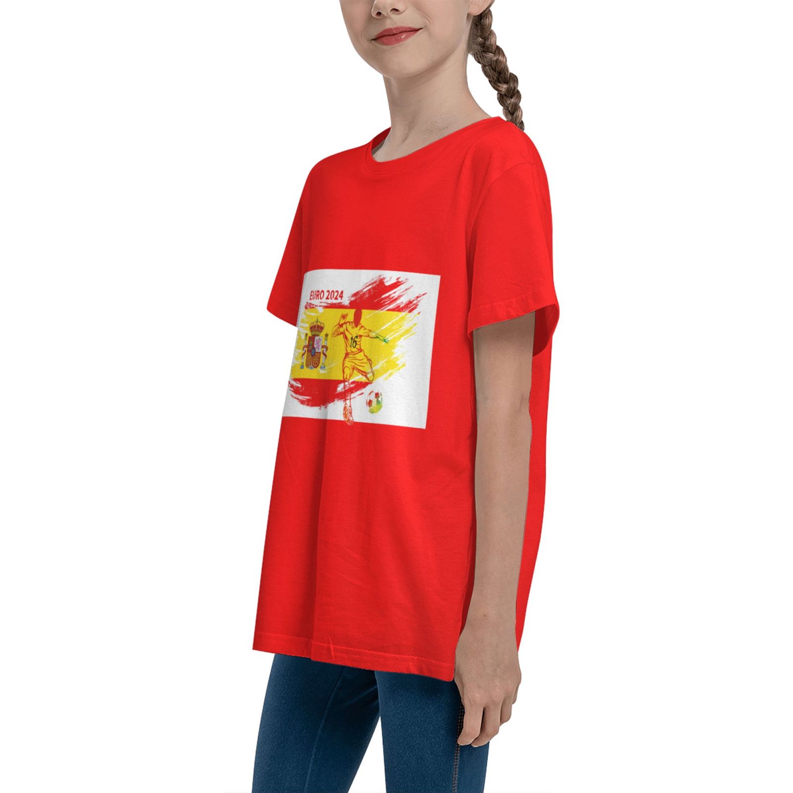 Kid's Spain EURO 2024 Teenage T-shirt TET1758