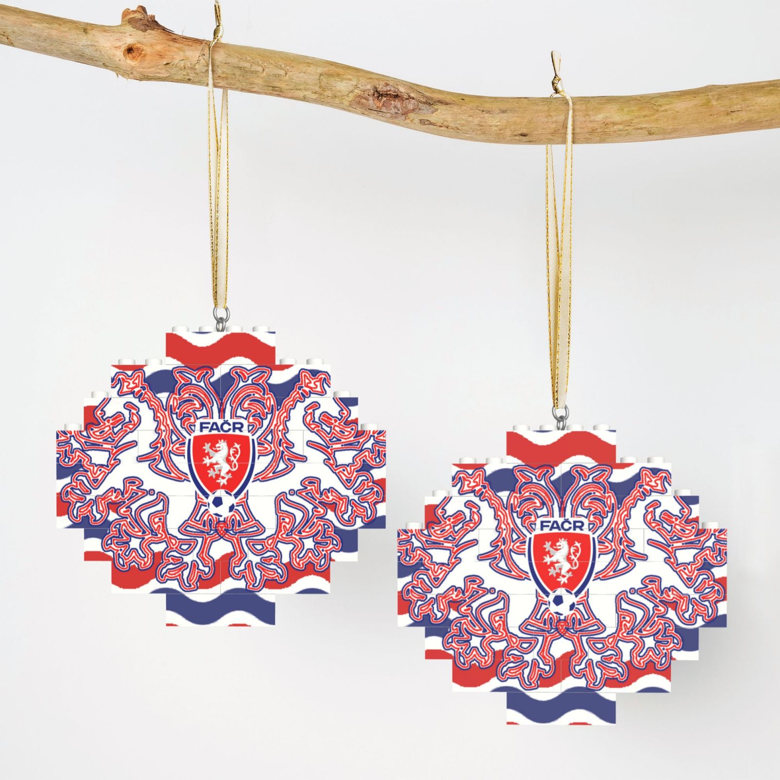 Czech Building Block Puzzle Ornament BBP1986