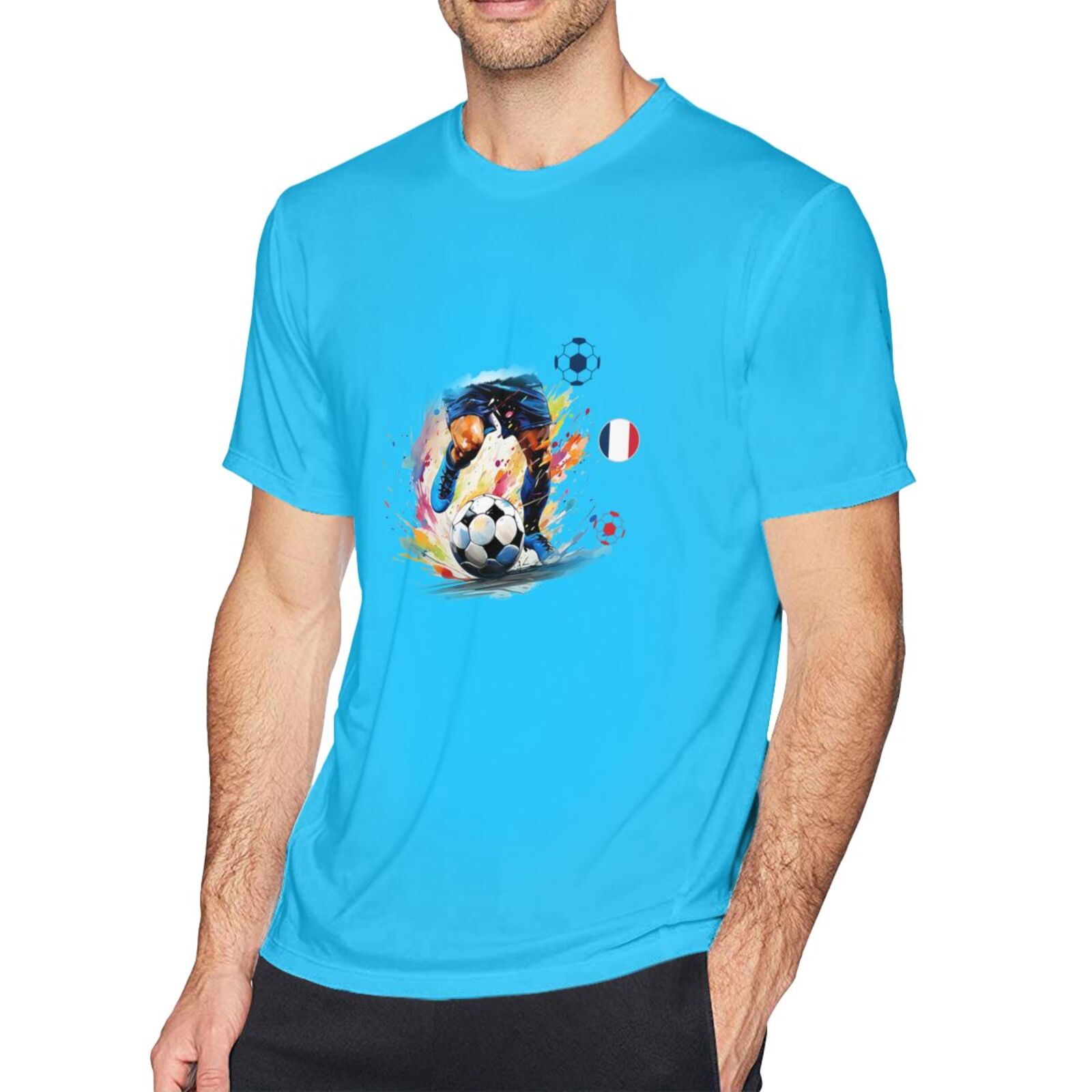 Men's France EURO 2024 Basic Short Sleeve T-Shirt BST1749