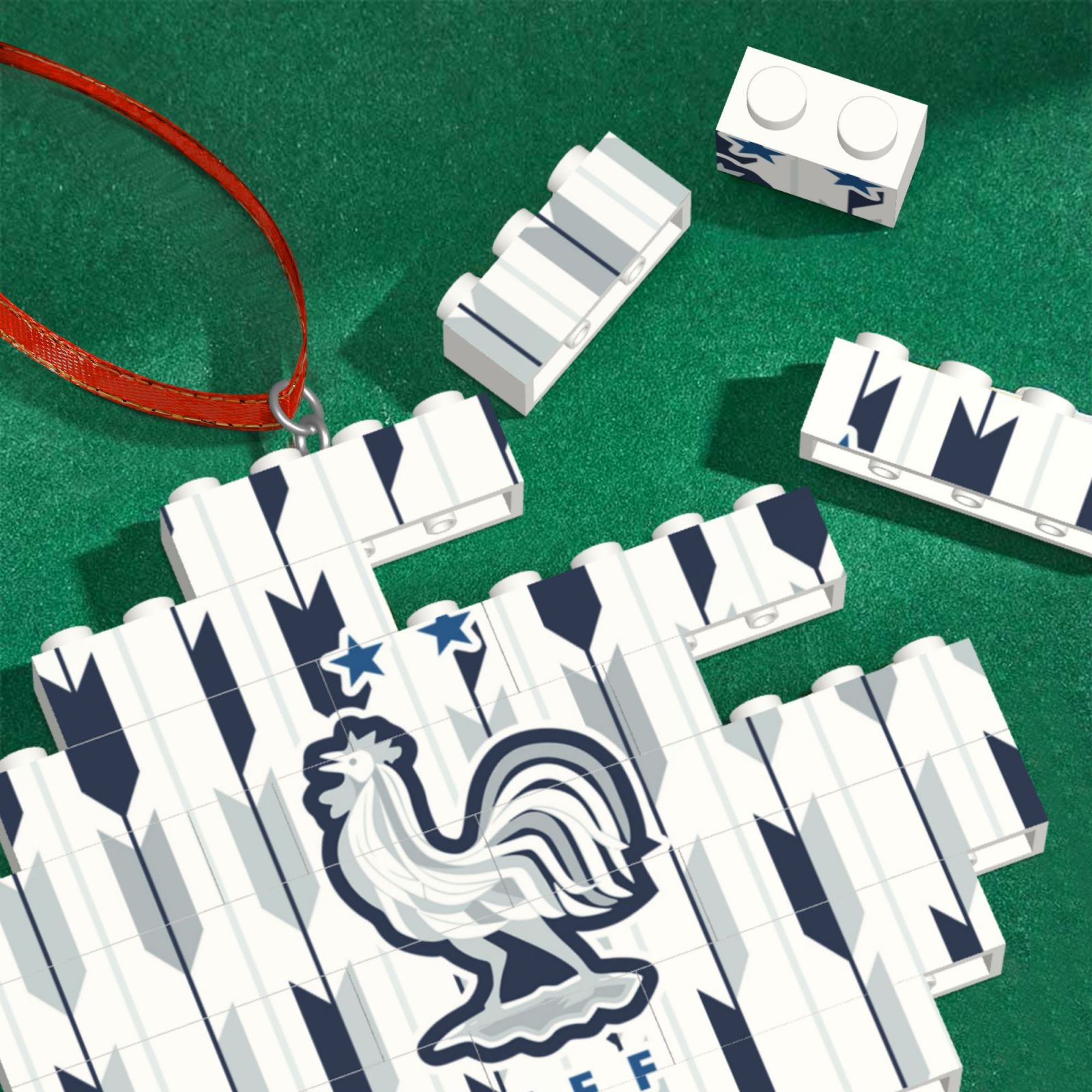 France Building Block Puzzle Ornament BBP2185