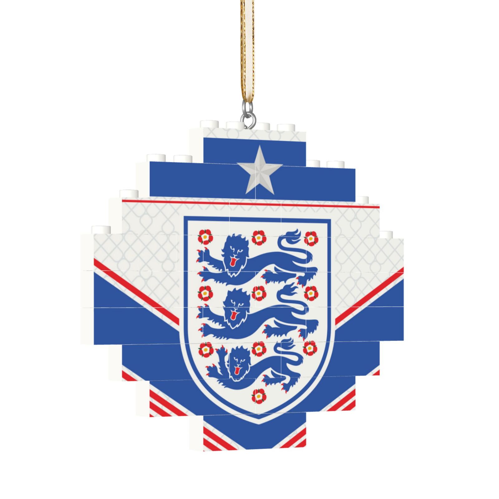 England Building Block Puzzle Ornament BBP2187