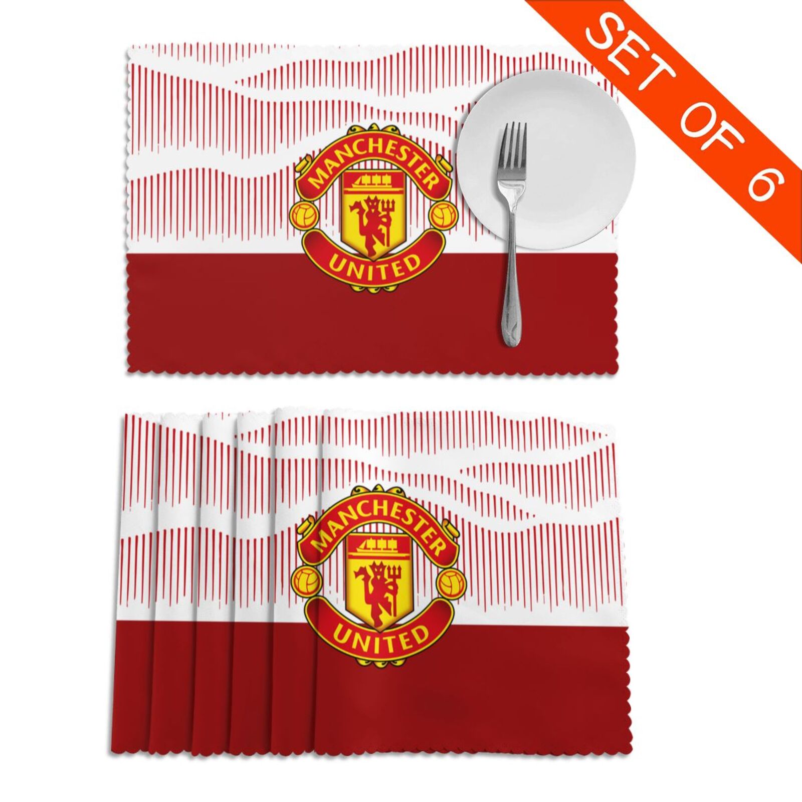 Manchester United Placemat Set Of 6 PFD2066