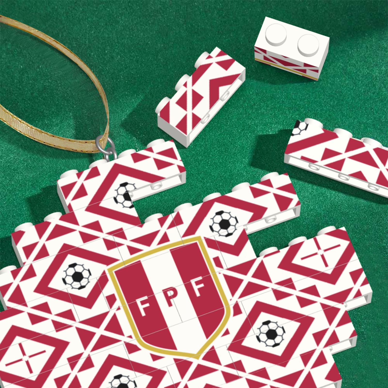 Peru Building Block Puzzle Ornament BBP2025