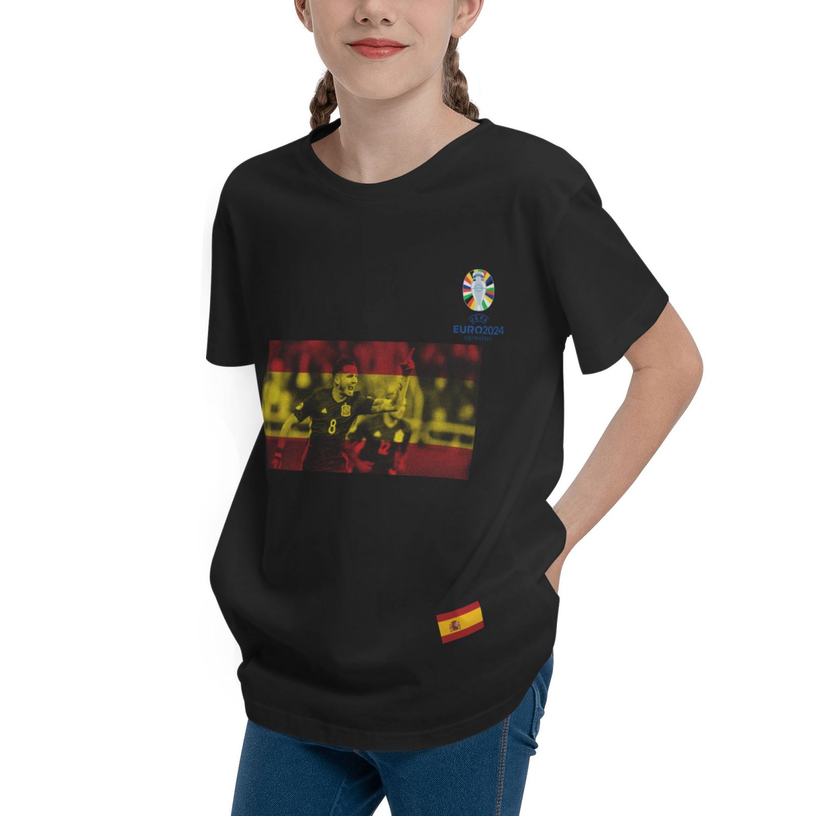 Kid's Spain EURO 2024 Teenage T-shirt TET1738