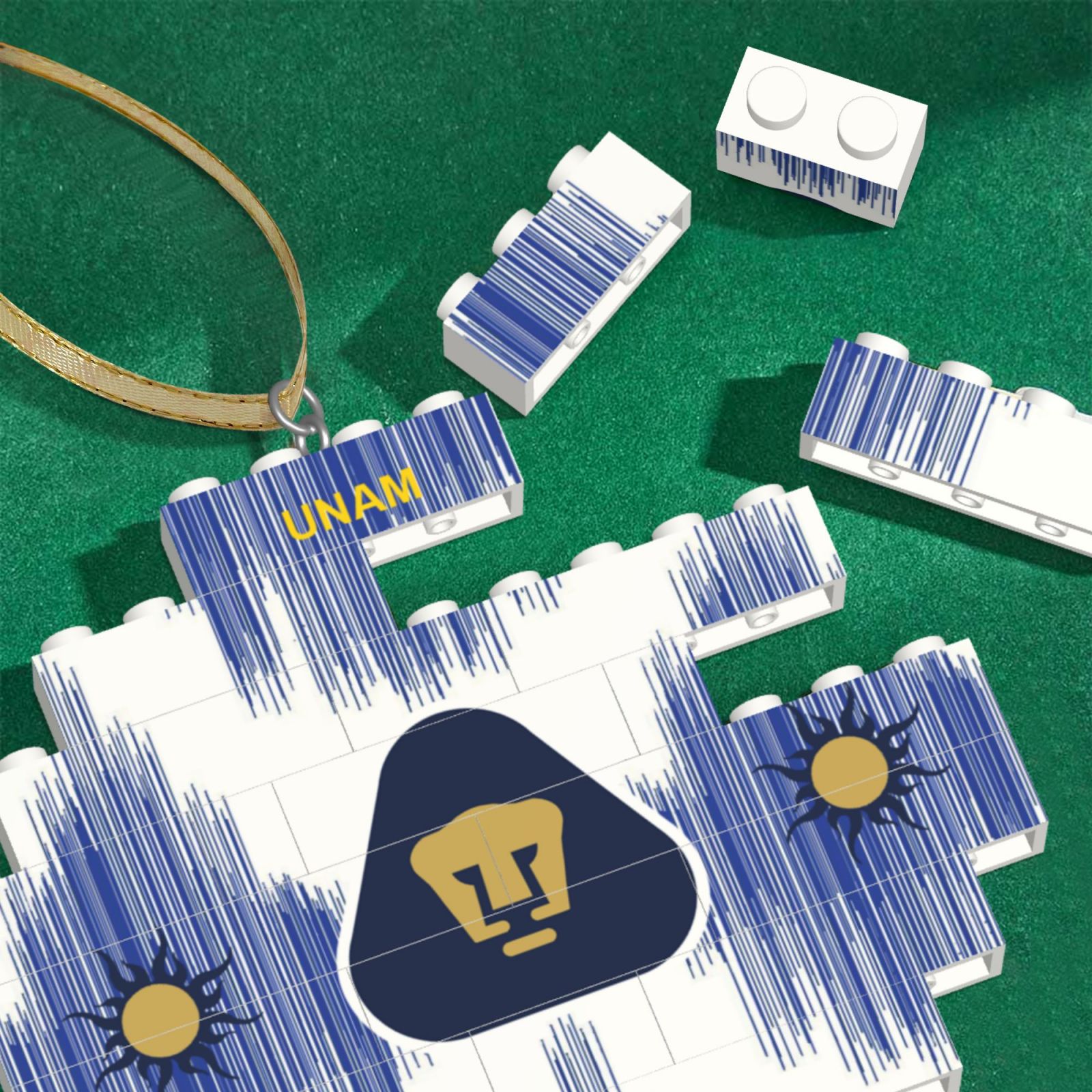 Pumas UNAM Building Block Puzzle Ornament BBP2019