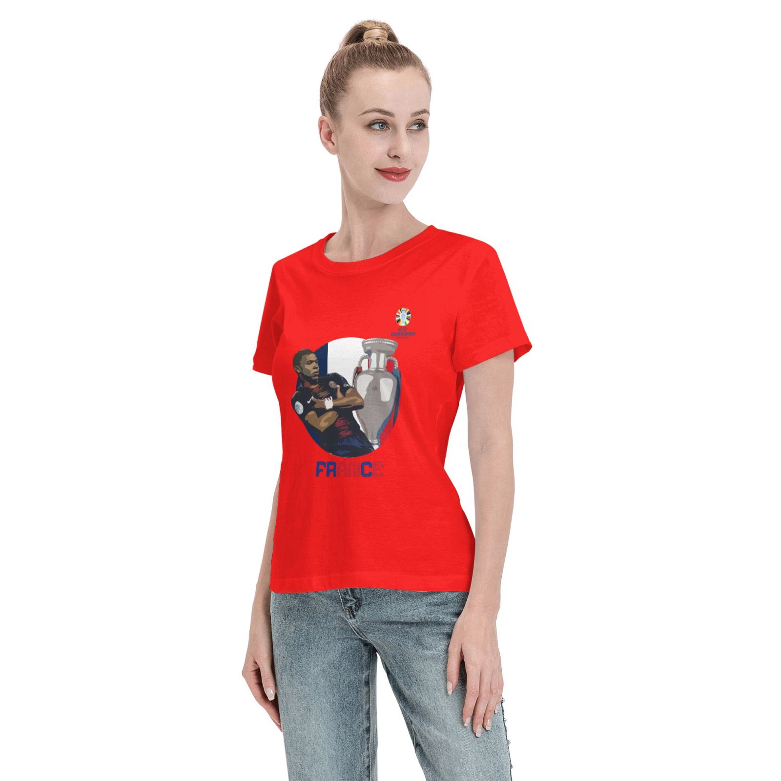 Women's France EURO 2024 Basic Short Sleeve T-Shirt WBT1730