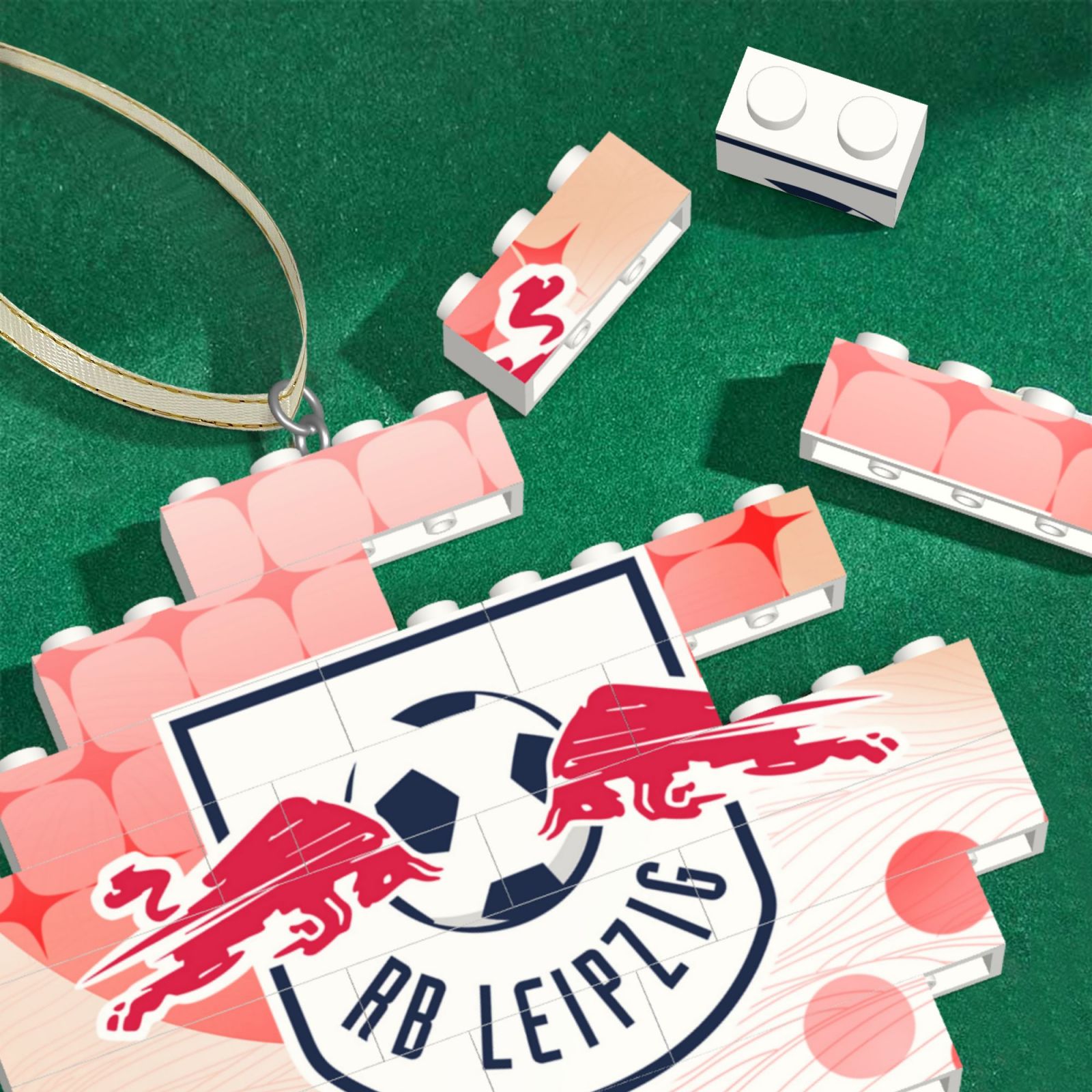 RB Leipzig Building Block Puzzle Ornament BBP2180