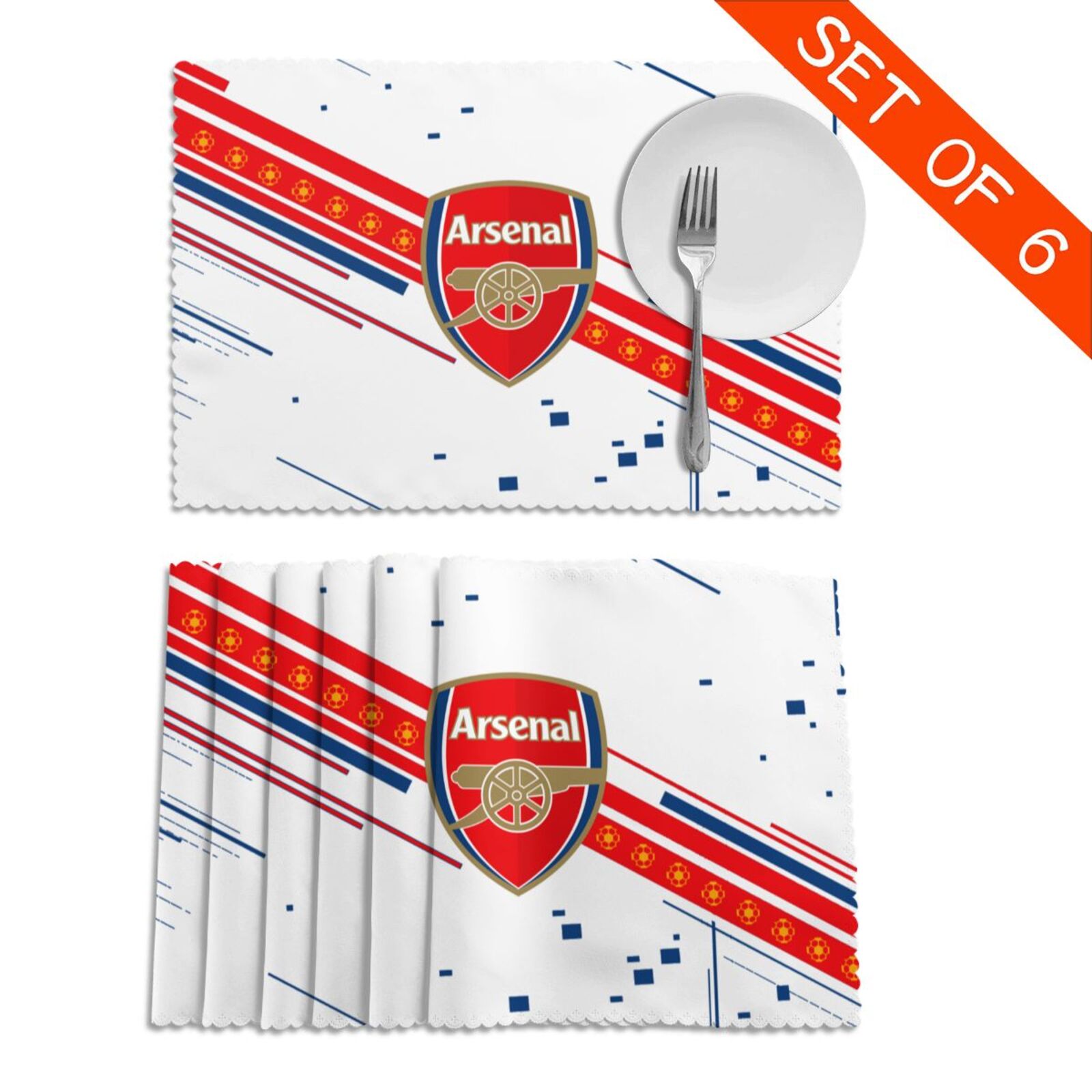 Arsenal Placemat Set Of 6 PFD2305