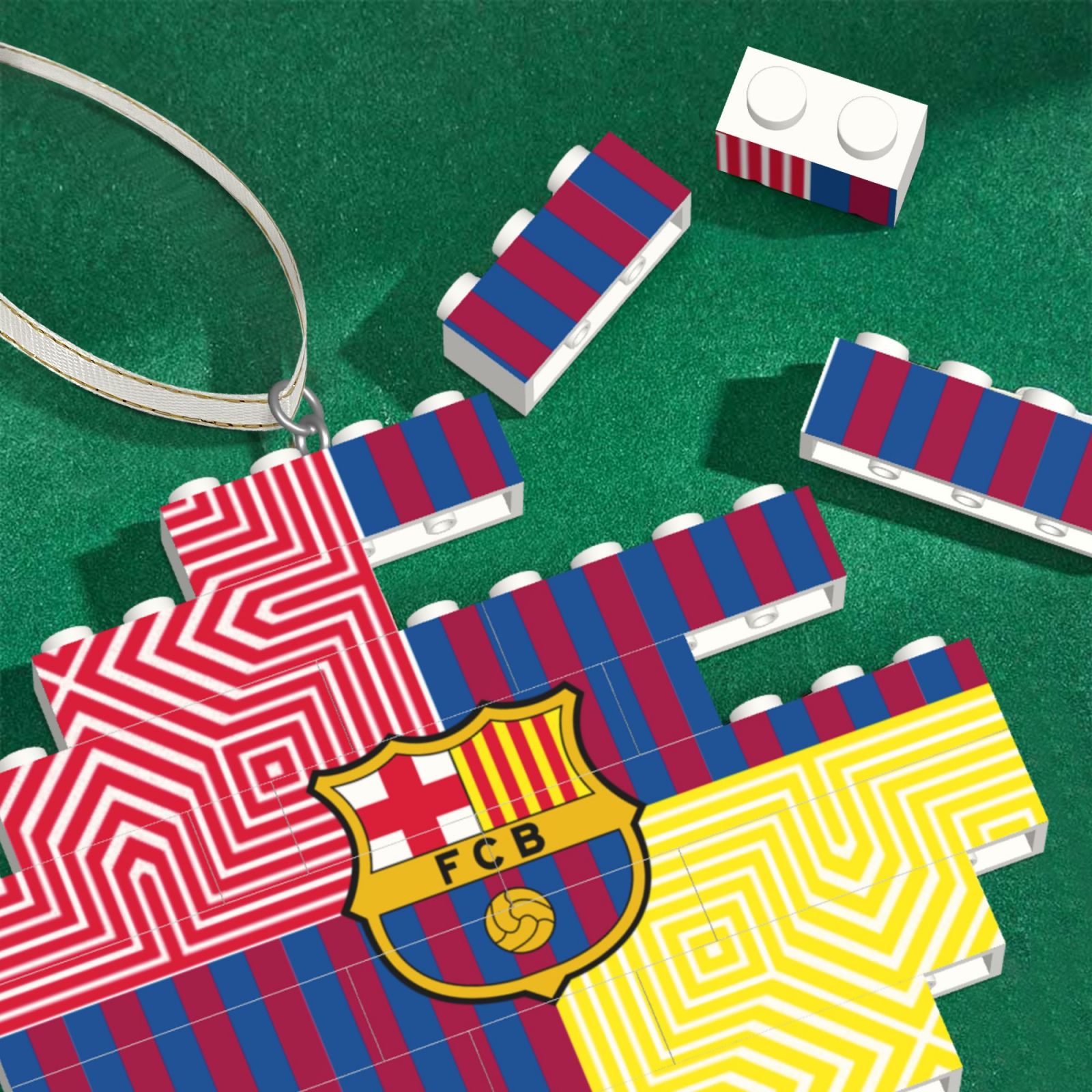 Barcelona Building Block Puzzle Ornament BBP1989