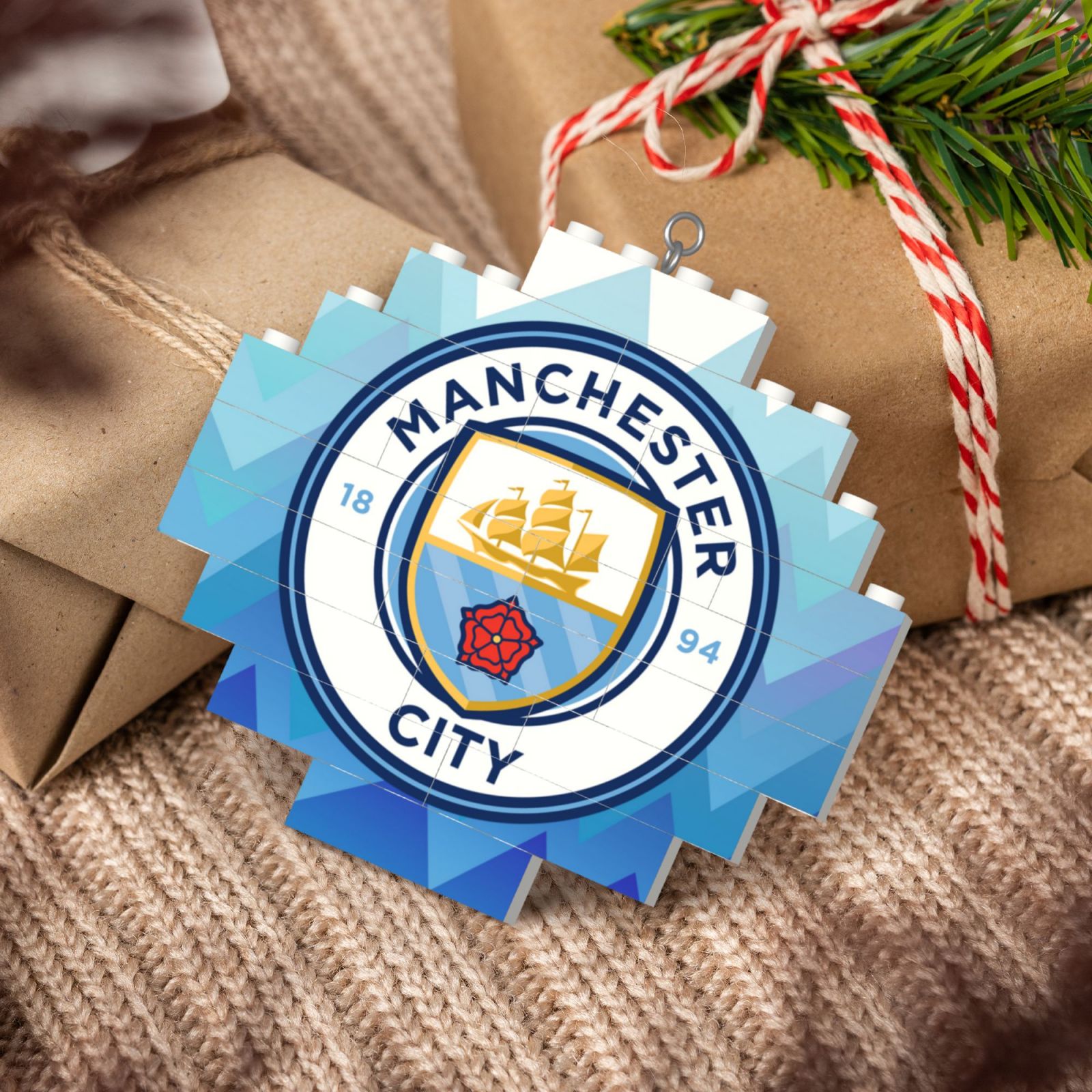 Manchester City Building Block Puzzle Ornament BBP2176