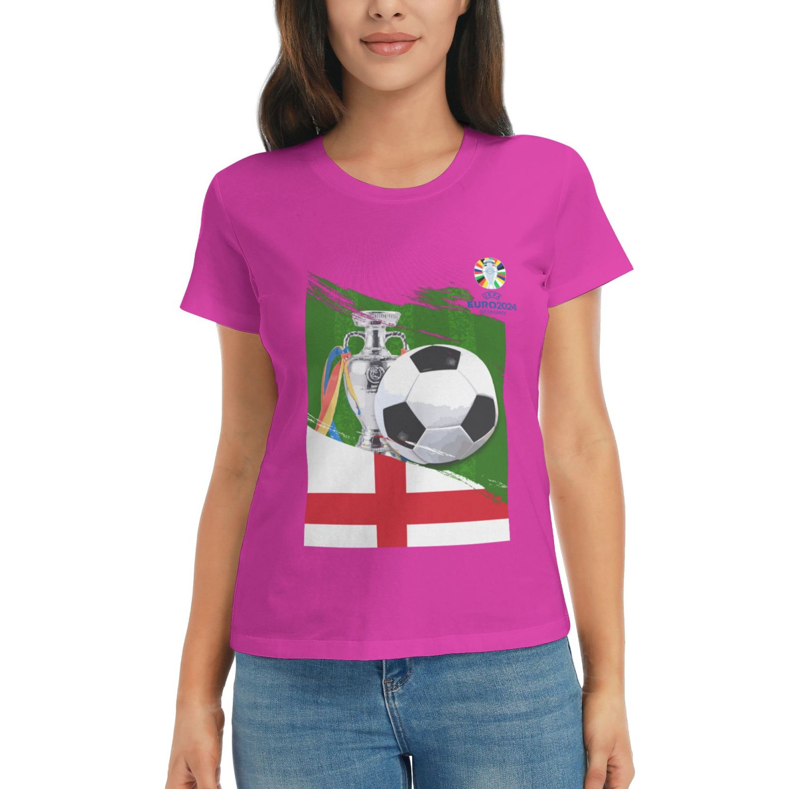 Women's England EURO 2024 Basic Short Sleeve T-Shirt WBT1682