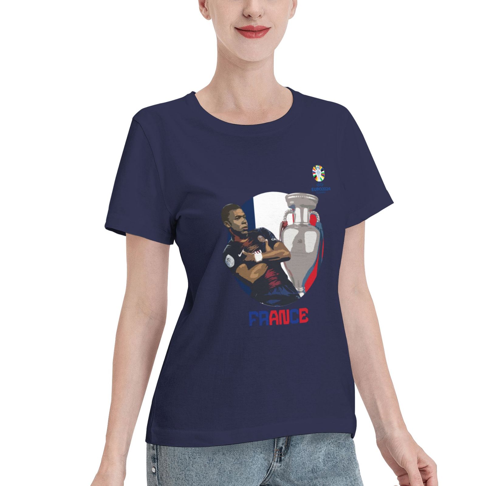 Women's France EURO 2024 Basic Short Sleeve T-Shirt WBT1730