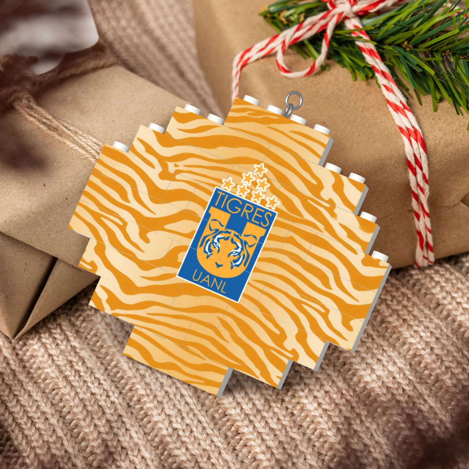 Tigres UANL Building Block Puzzle Ornament BBP2033