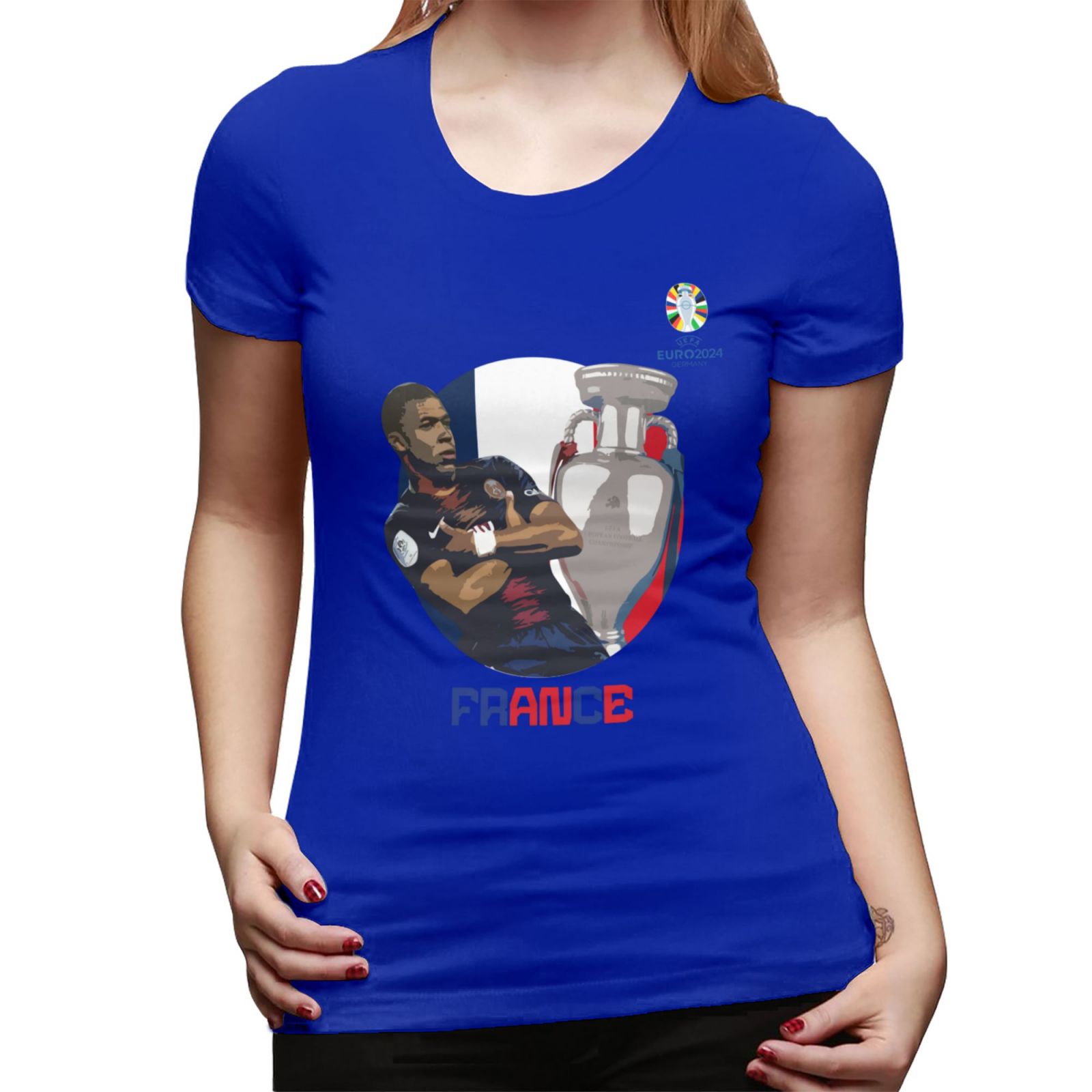 Women's France EURO 2024 Basic Short Sleeve T-Shirt WBT1730