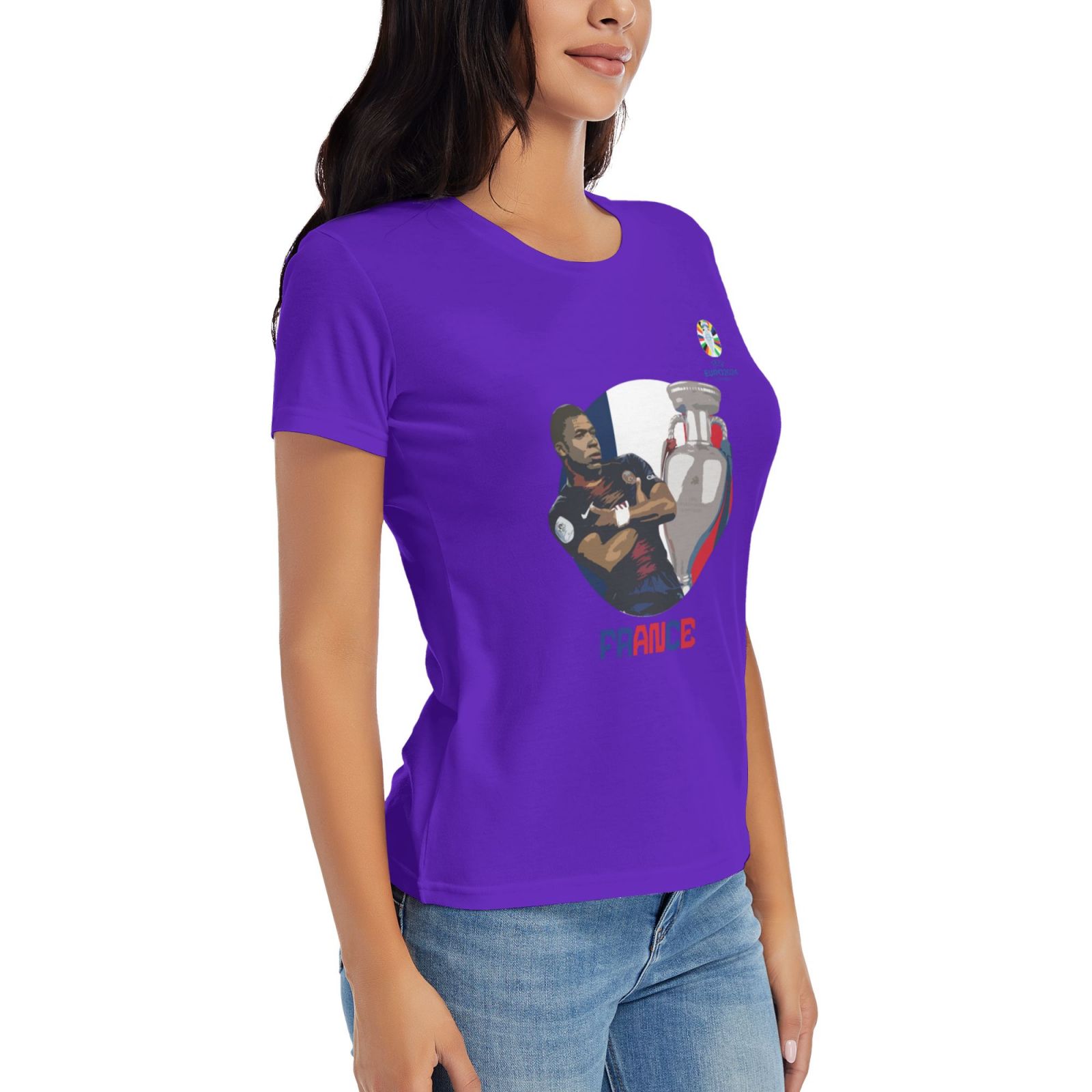 Women's France EURO 2024 Basic Short Sleeve T-Shirt WBT1730