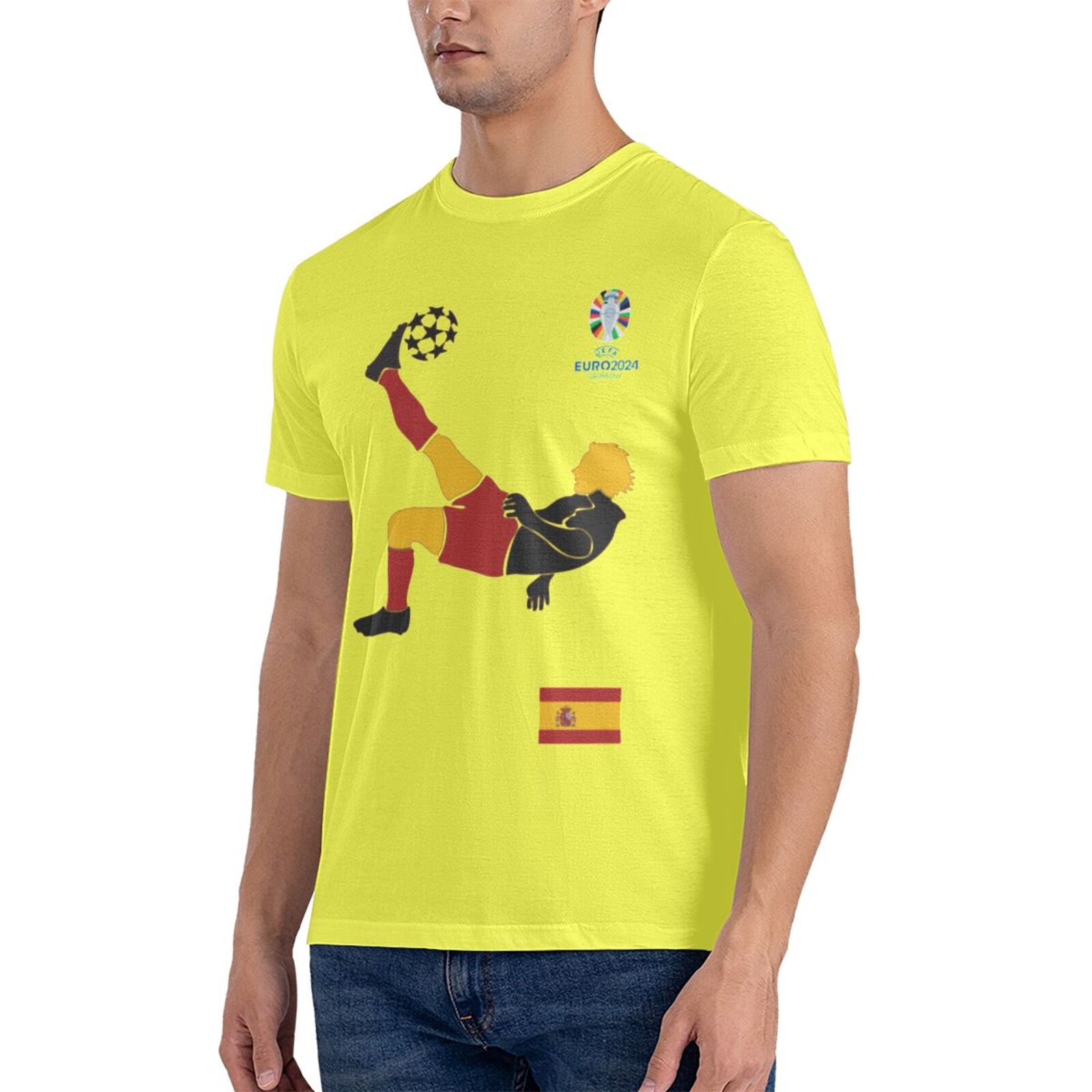 Men's Spain EURO 2024 Basic Short Sleeve T-Shirt BST1724