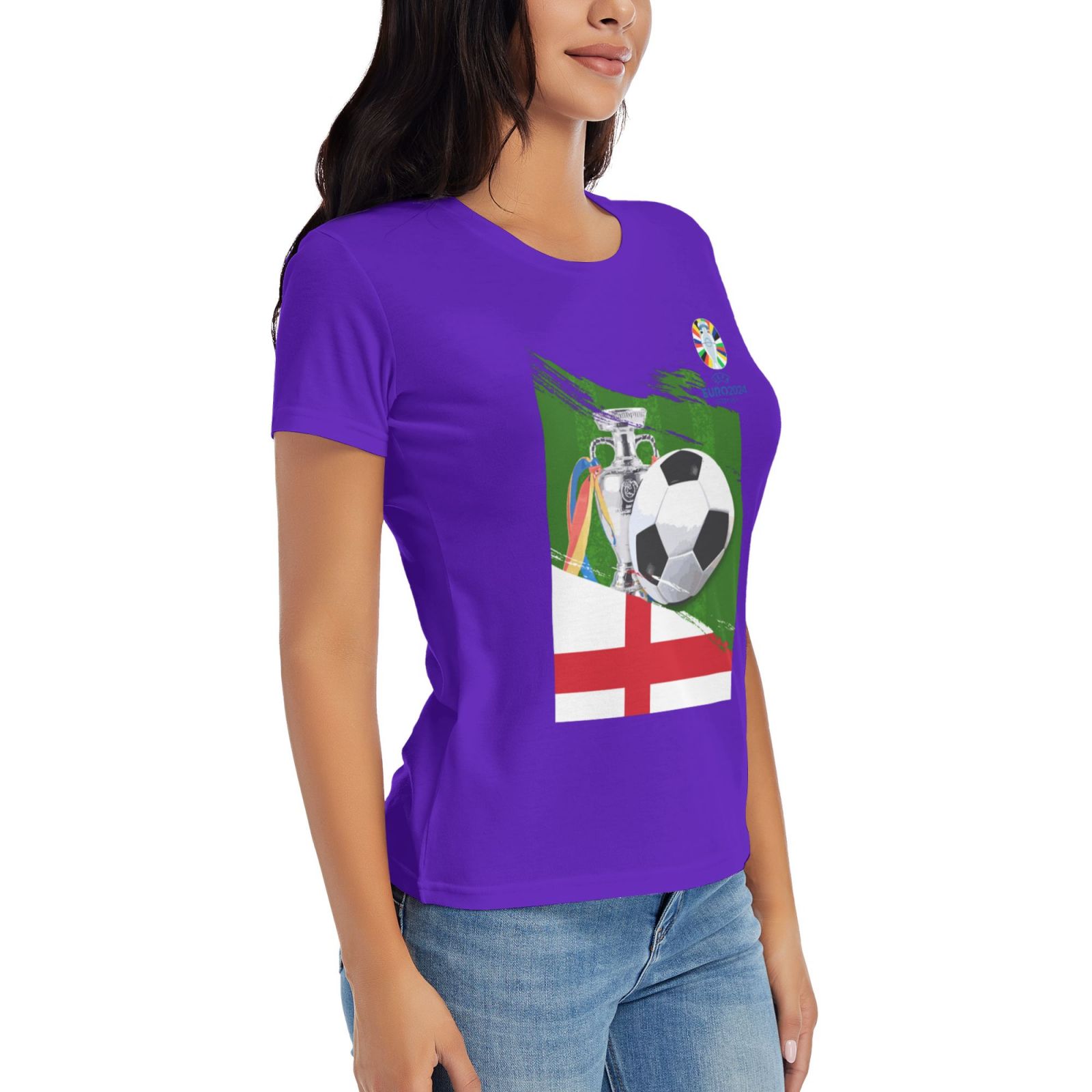 Women's England EURO 2024 Basic Short Sleeve T-Shirt WBT1682