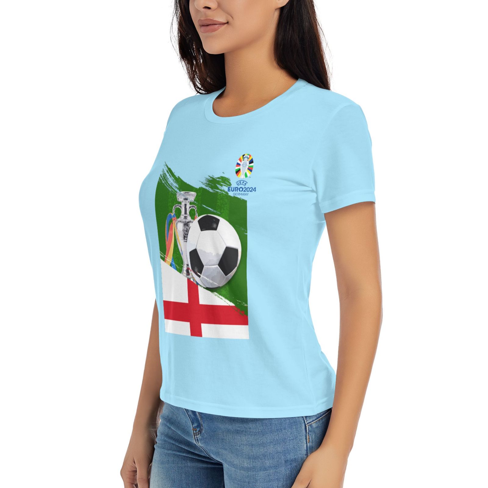 Women's England EURO 2024 Basic Short Sleeve T-Shirt WBT1682