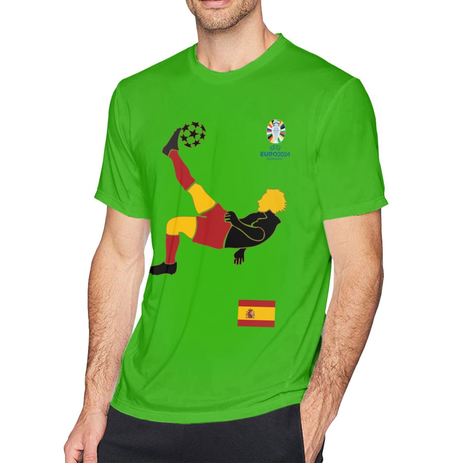 Men's Spain EURO 2024 Basic Short Sleeve T-Shirt BST1724