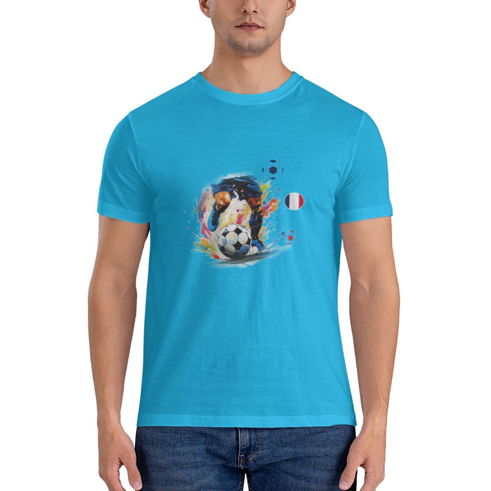 Men's France EURO 2024 Basic Short Sleeve T-Shirt BST1749