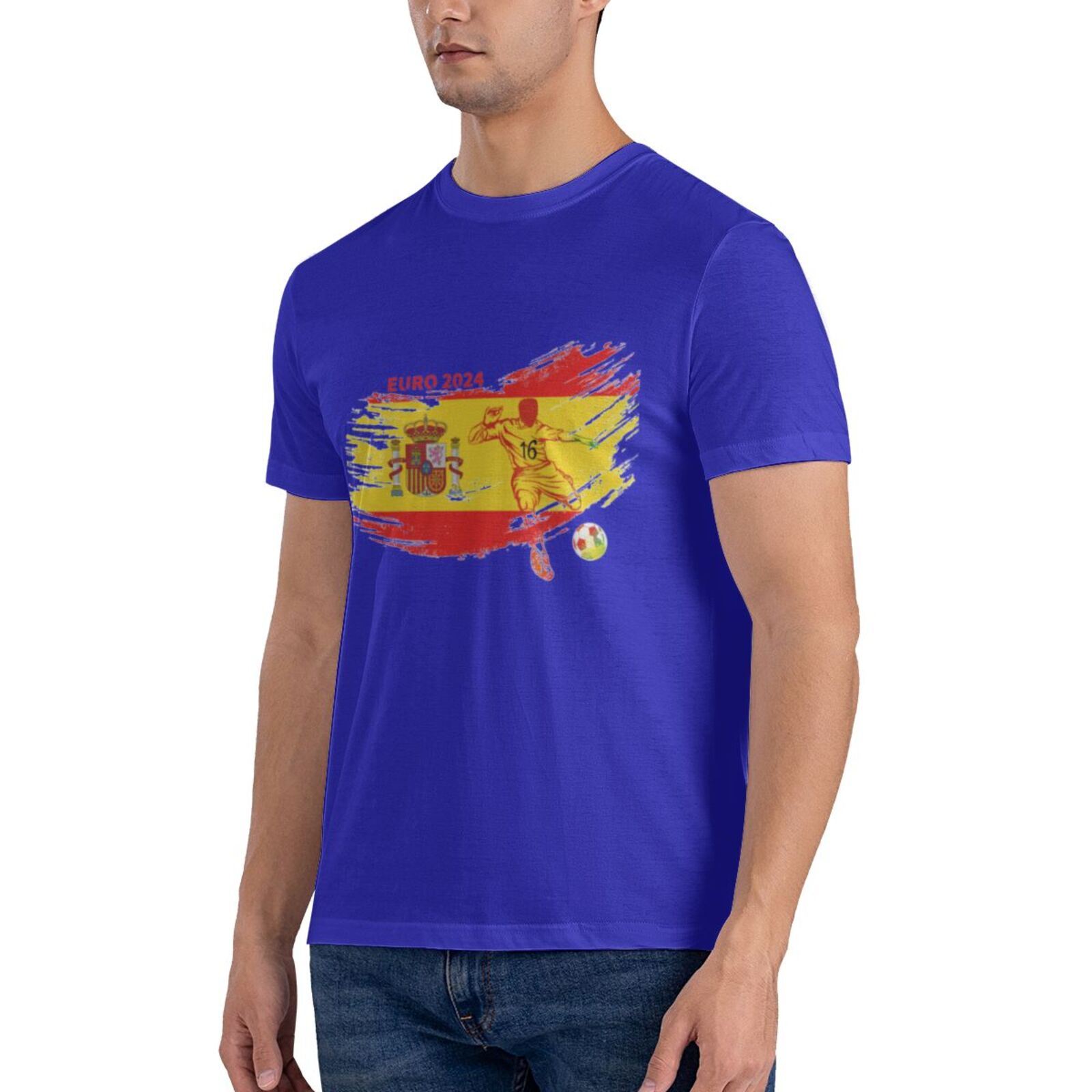 Men's Spain EURO 2024 Basic Short Sleeve T-Shirt BST1752
