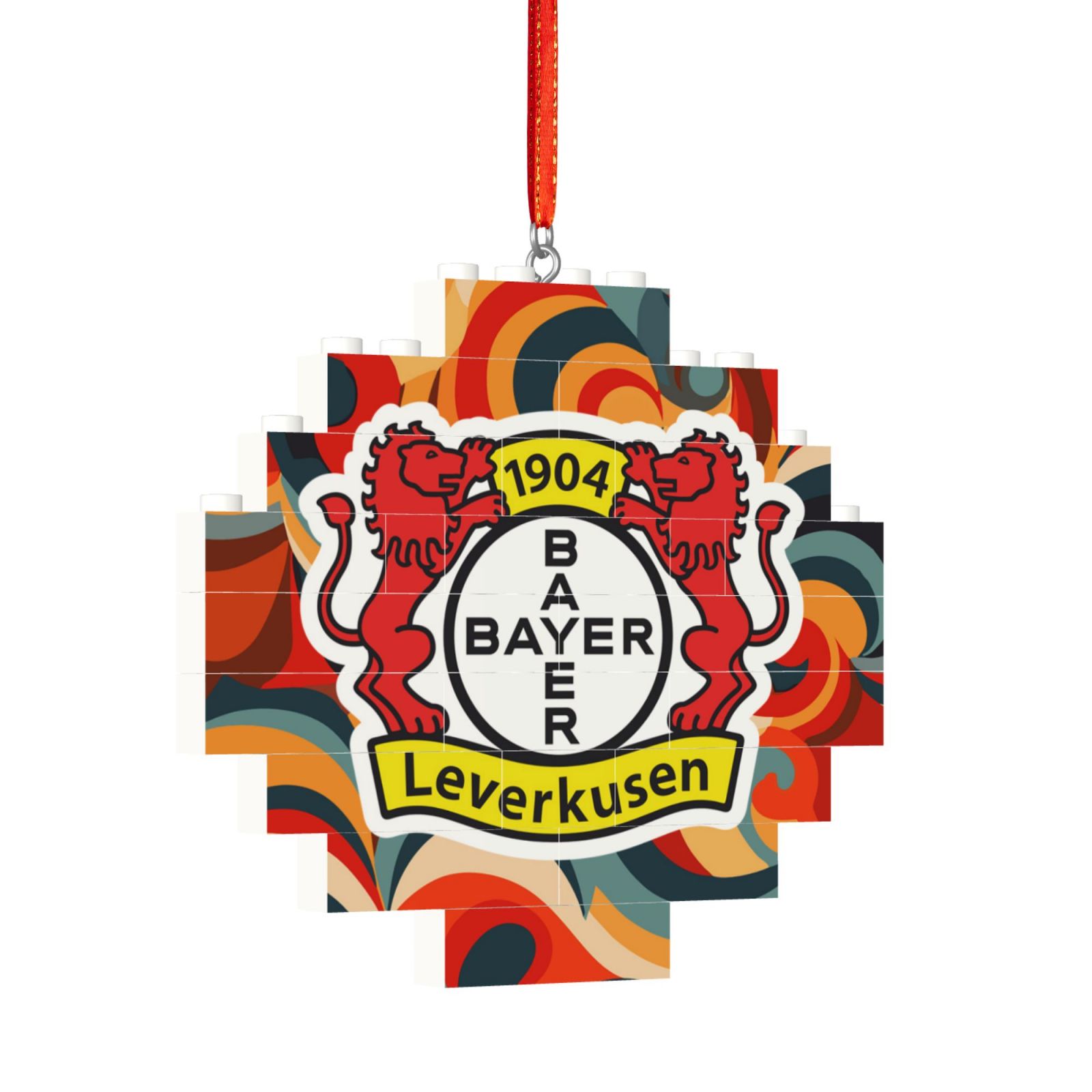 Bayer 04 Leverkusen Building Block Puzzle Ornament BBP2174