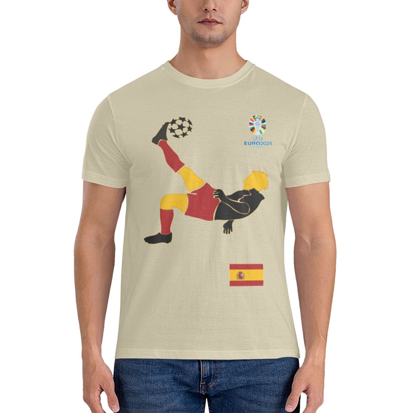Men's Spain EURO 2024 Basic Short Sleeve T-Shirt BST1724