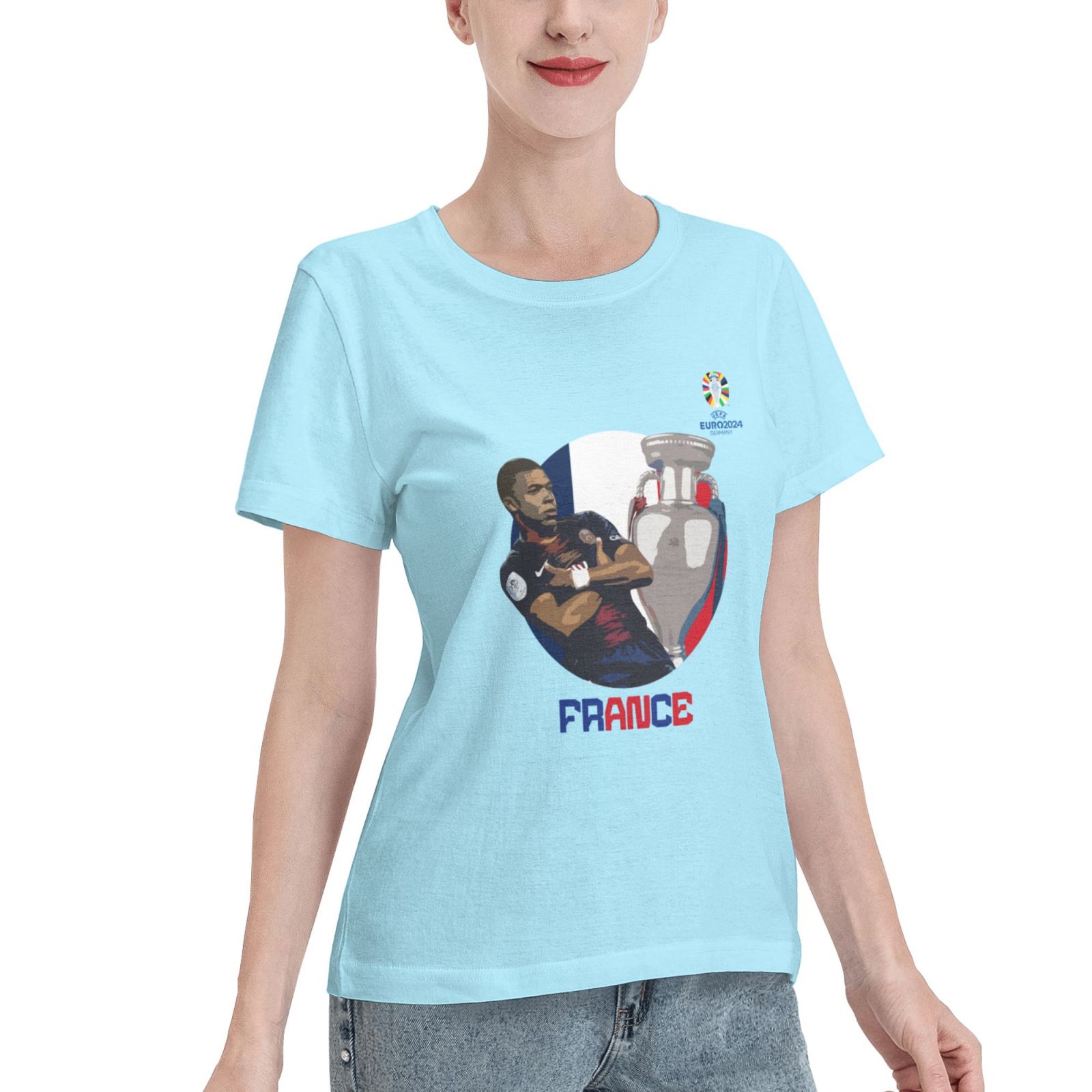 Women's France EURO 2024 Basic Short Sleeve T-Shirt WBT1730