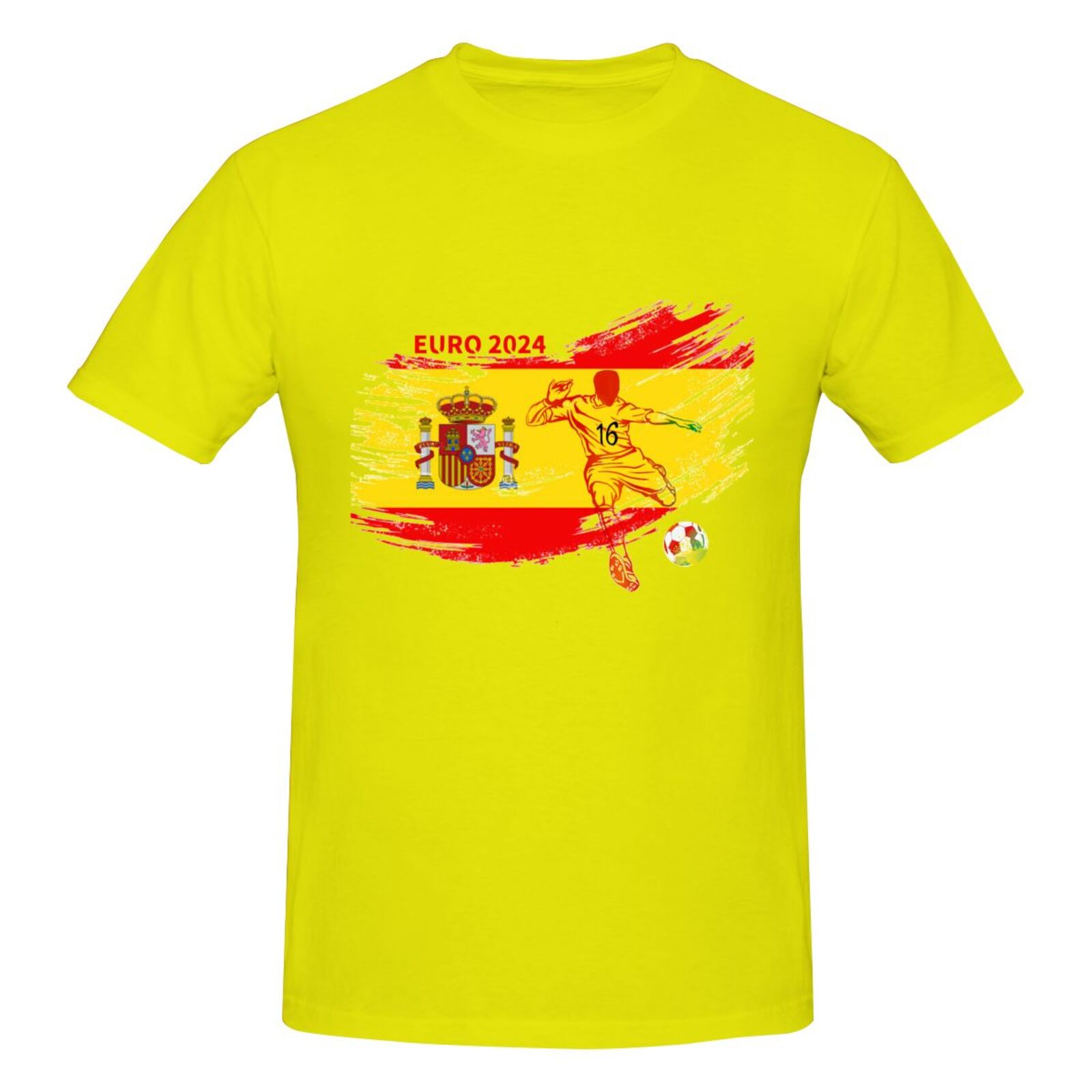 Men's Spain EURO 2024 Basic Short Sleeve T-Shirt BST1752