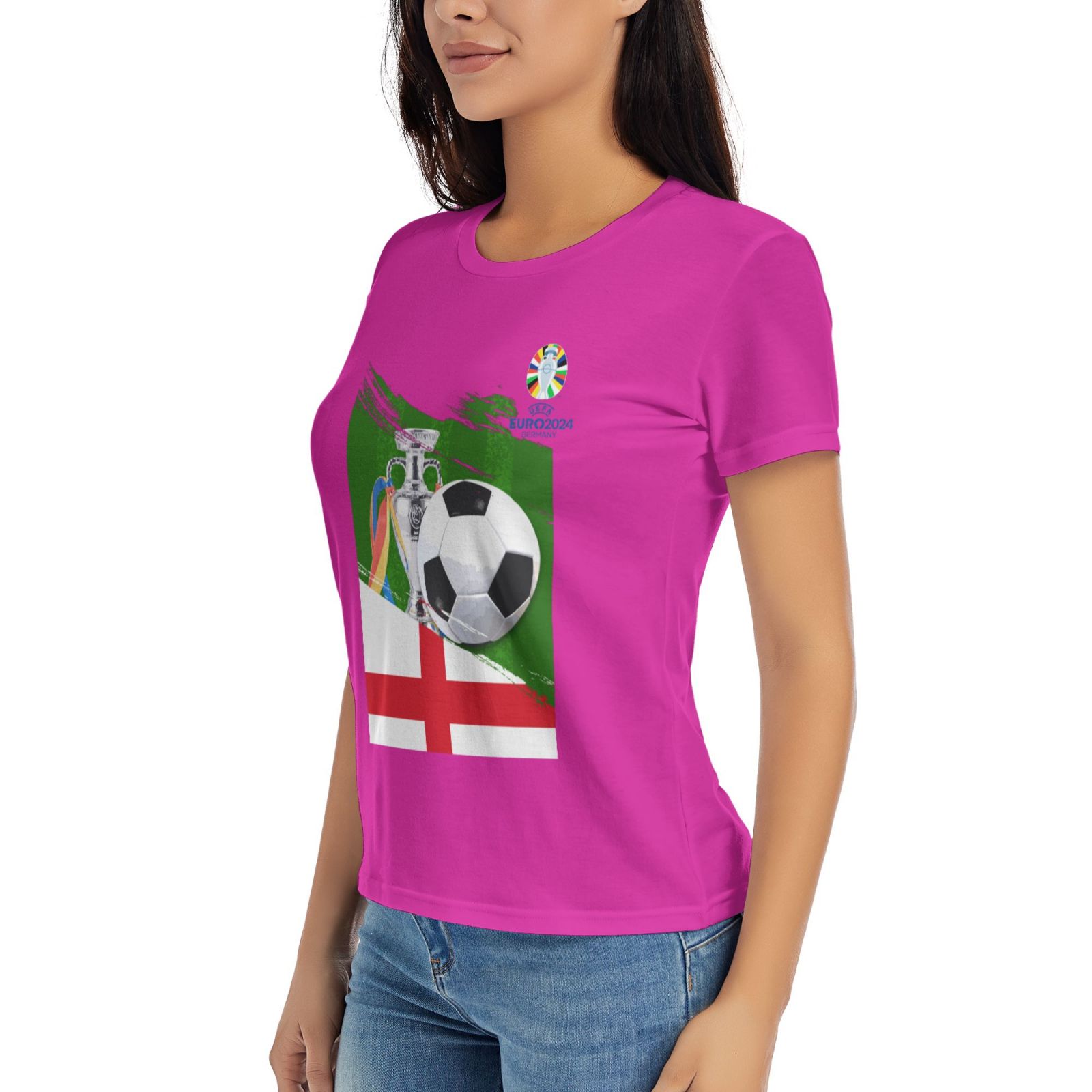 Women's England EURO 2024 Basic Short Sleeve T-Shirt WBT1682
