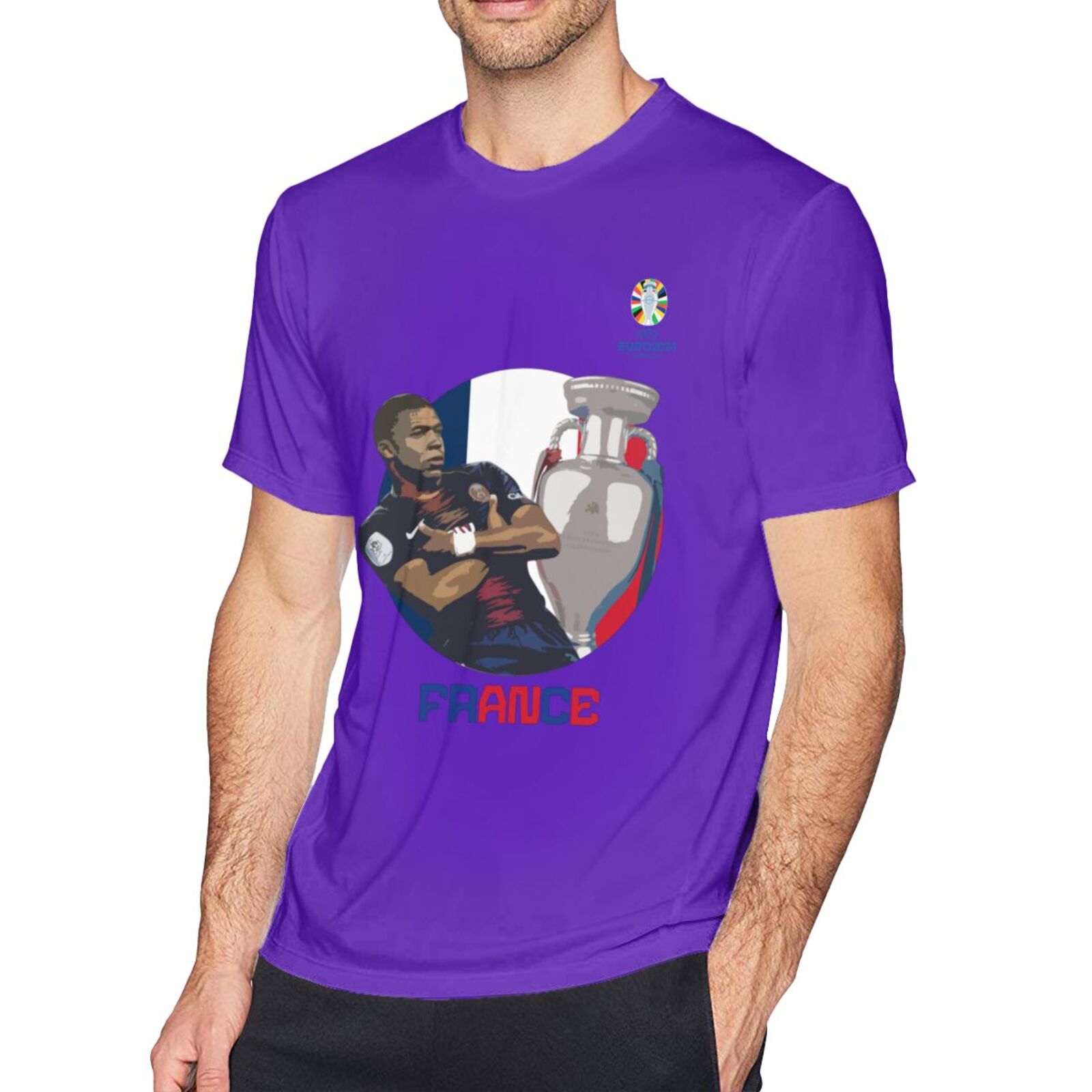 Men's France EURO 2024 Basic Short Sleeve T-Shirt BST1729