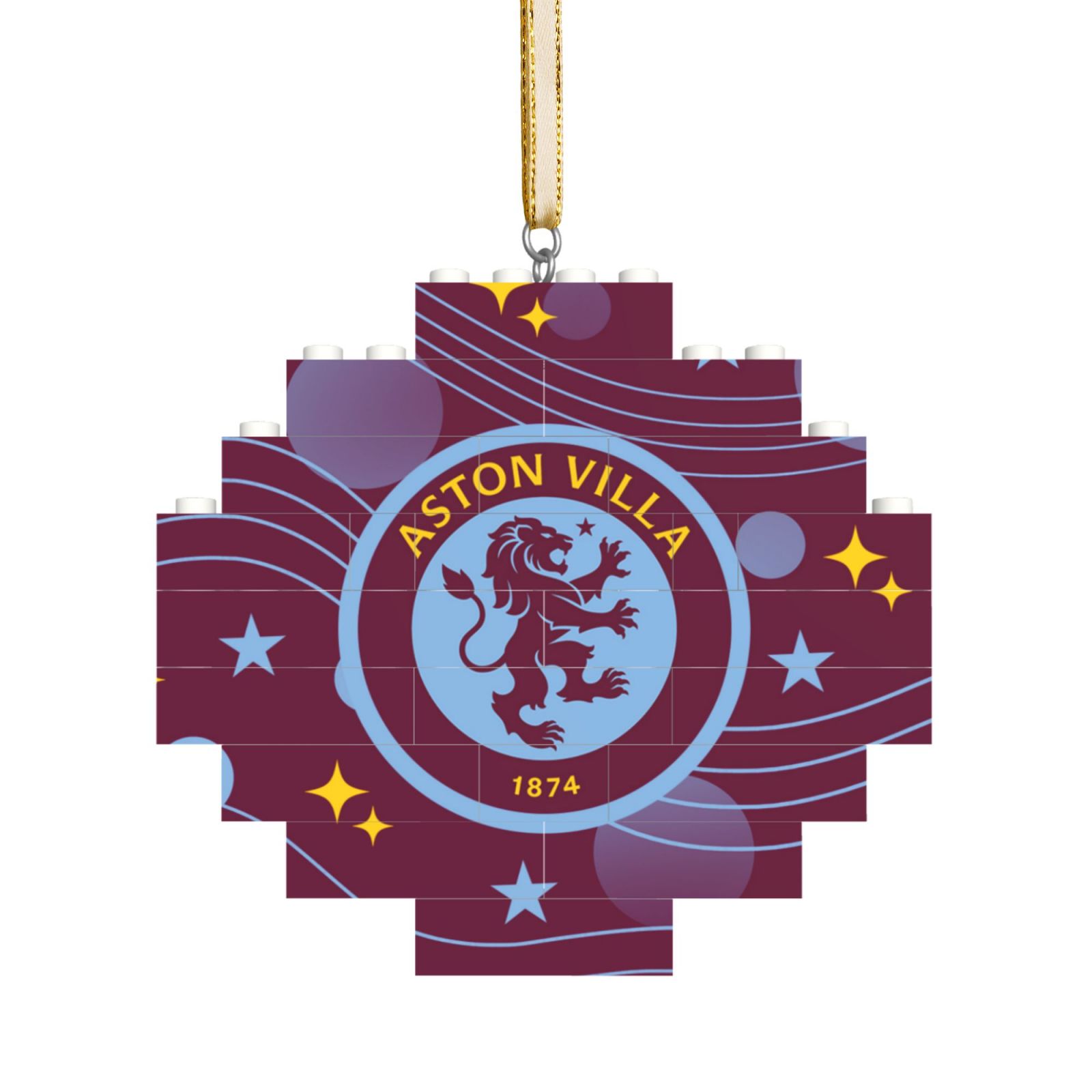 Aston Villa Building Block Puzzle Ornament BBP2100