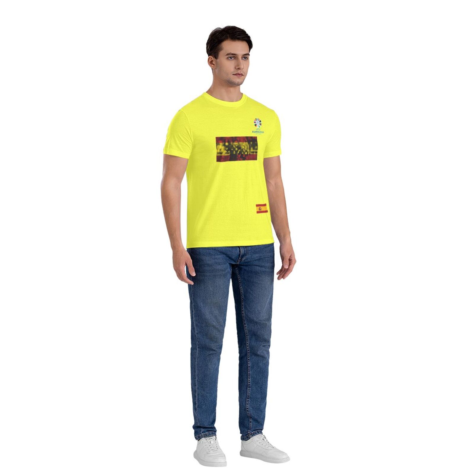 Men's Spain EURO 2024 Basic Short Sleeve T-Shirt BST1739