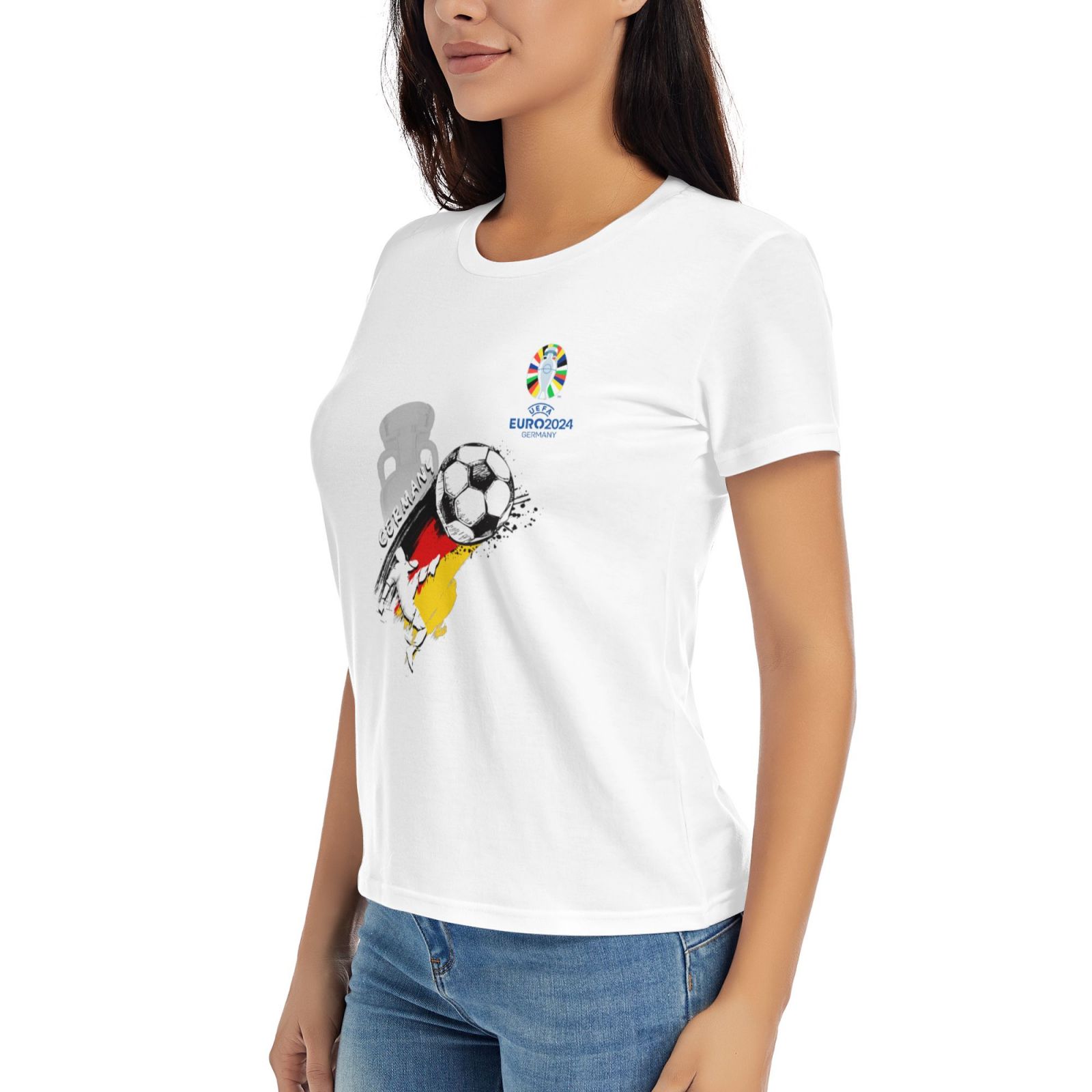 Women's Germany EURO 2024 Basic Short Sleeve T-Shirt WBT1680