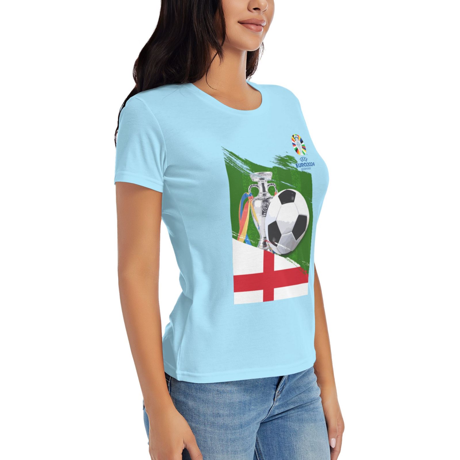 Women's England EURO 2024 Basic Short Sleeve T-Shirt WBT1682