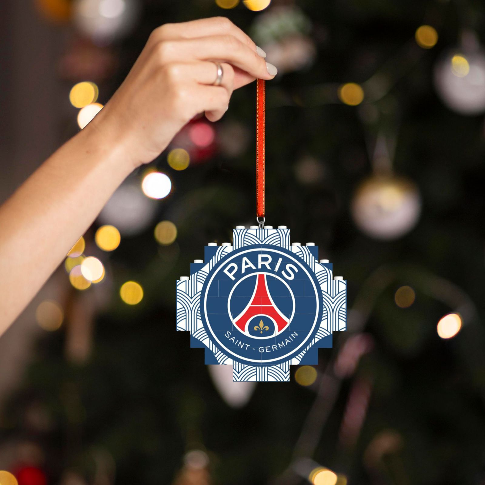 Paris Saint-Germain Building Block Puzzle Ornament BBP2188
