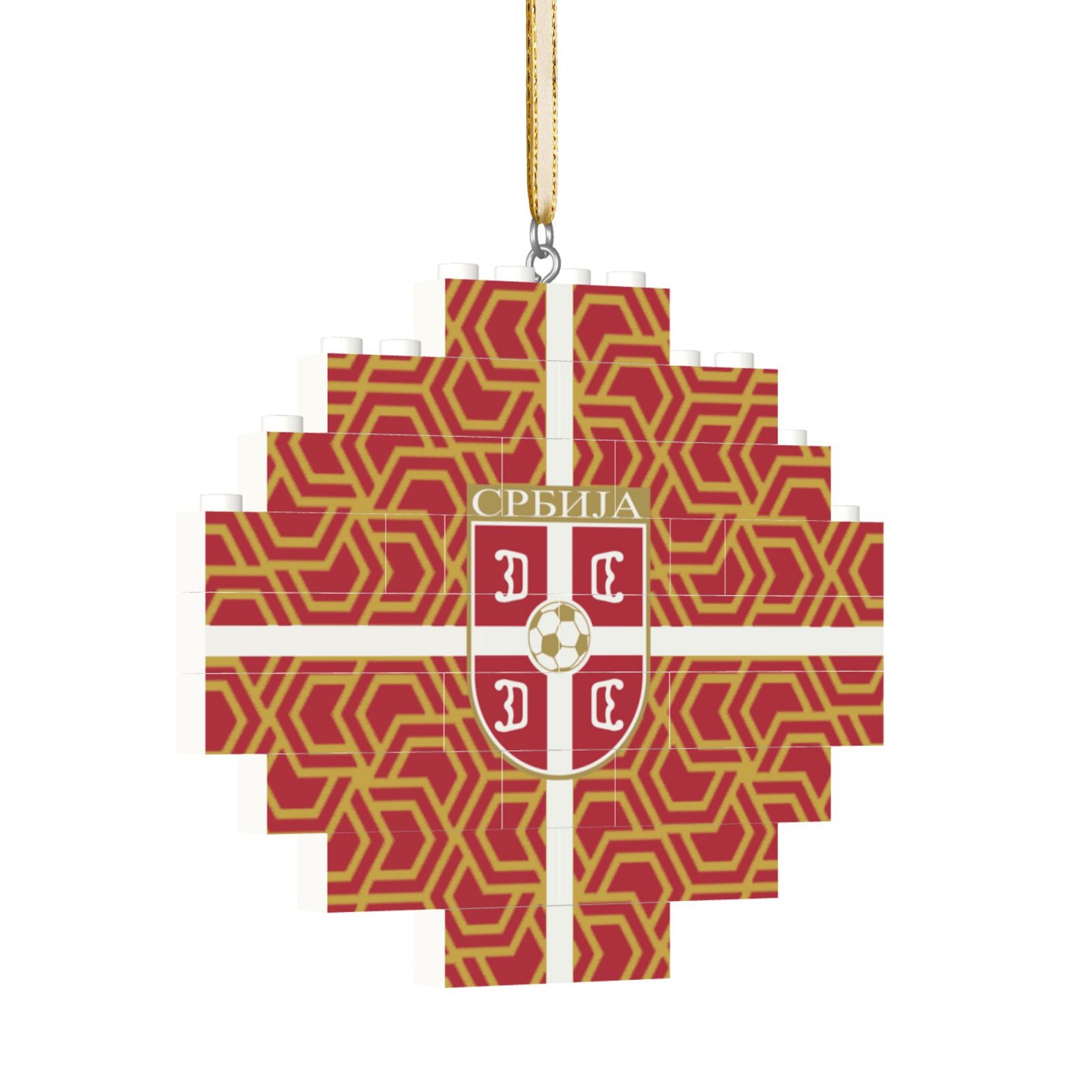 Serbia Building Block Puzzle Ornament BBP1999