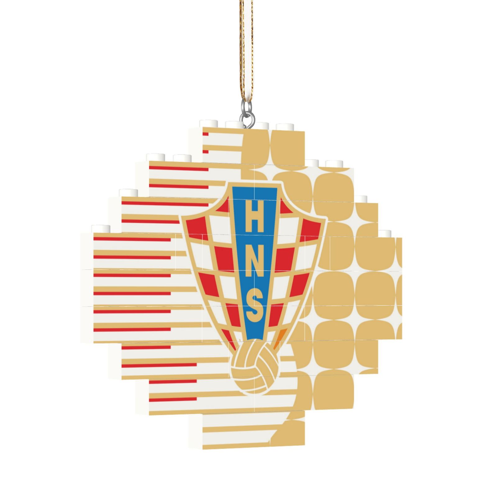 Croatia Building Block Puzzle Ornament BBP2110