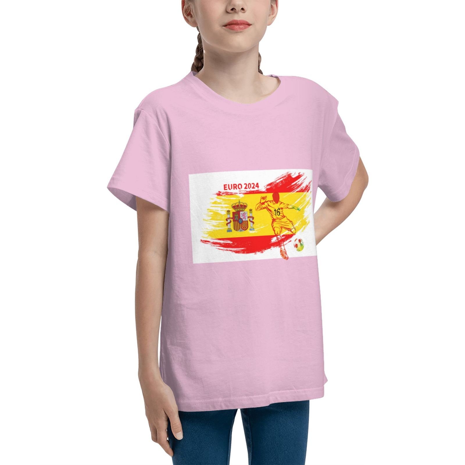 Kid's Spain EURO 2024 Teenage T-shirt TET1758