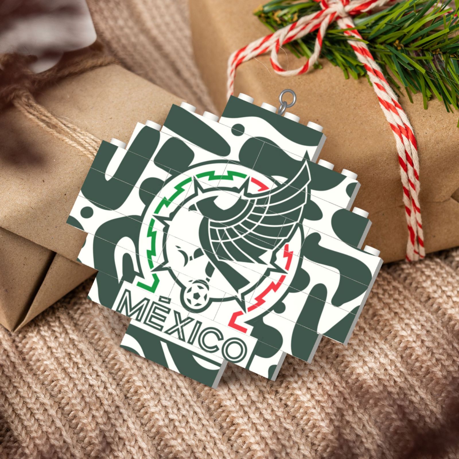 Mexico Building Block Puzzle Ornament BBP2191