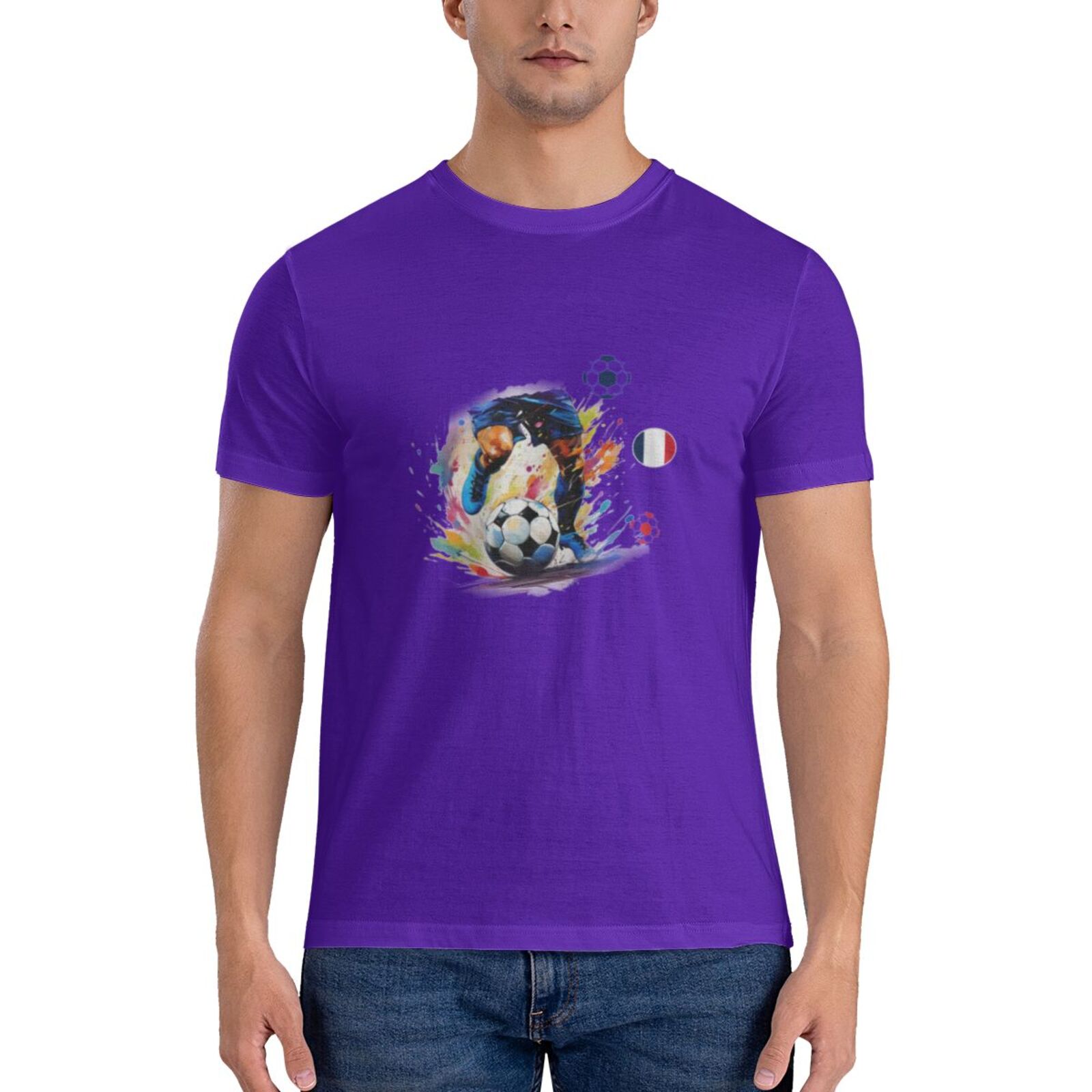 Men's France EURO 2024 Basic Short Sleeve T-Shirt BST1749