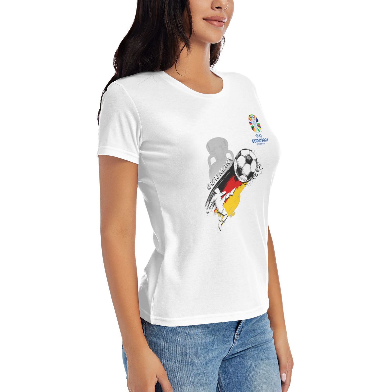 Women's Germany EURO 2024 Basic Short Sleeve T-Shirt WBT1680