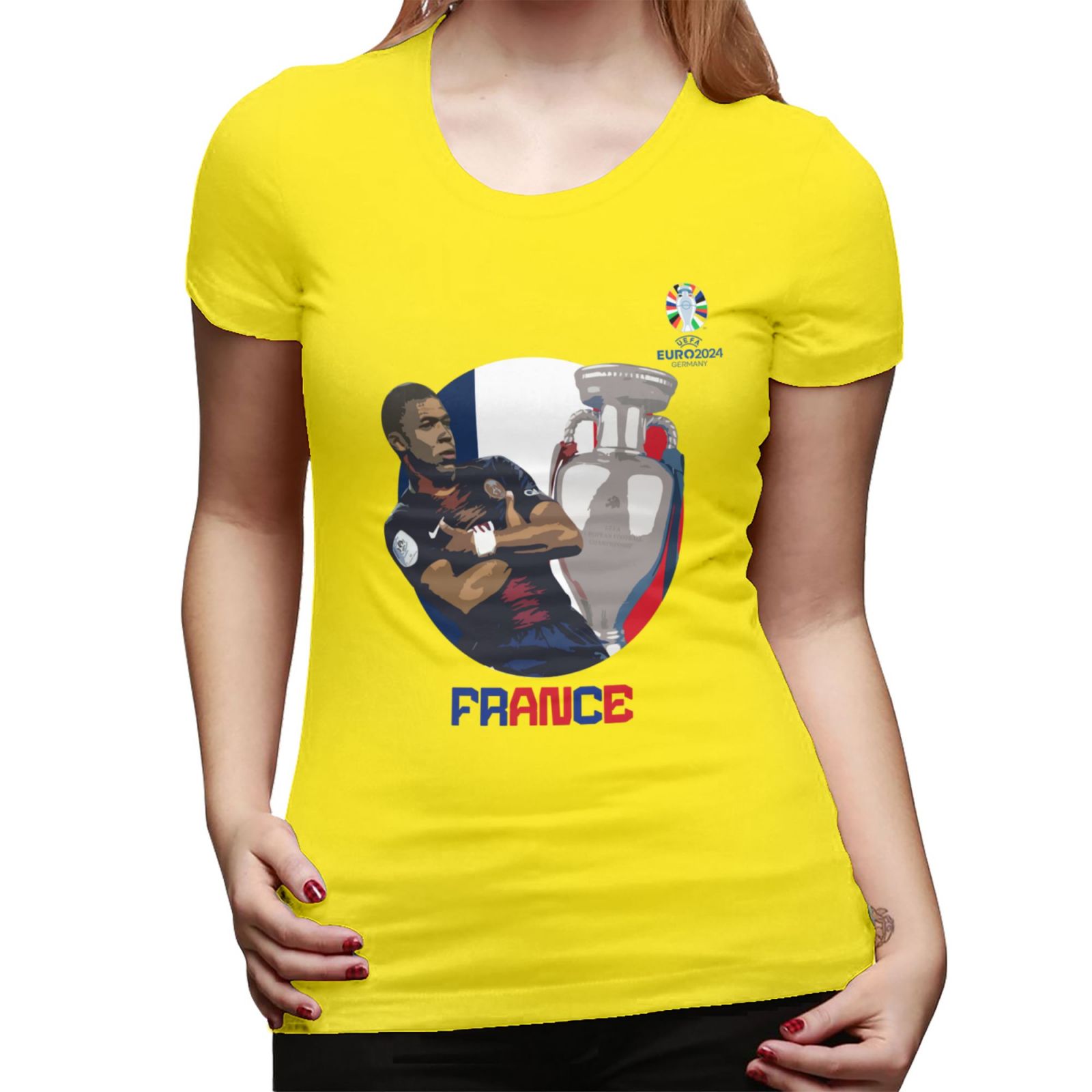 Women's France EURO 2024 Basic Short Sleeve T-Shirt WBT1730