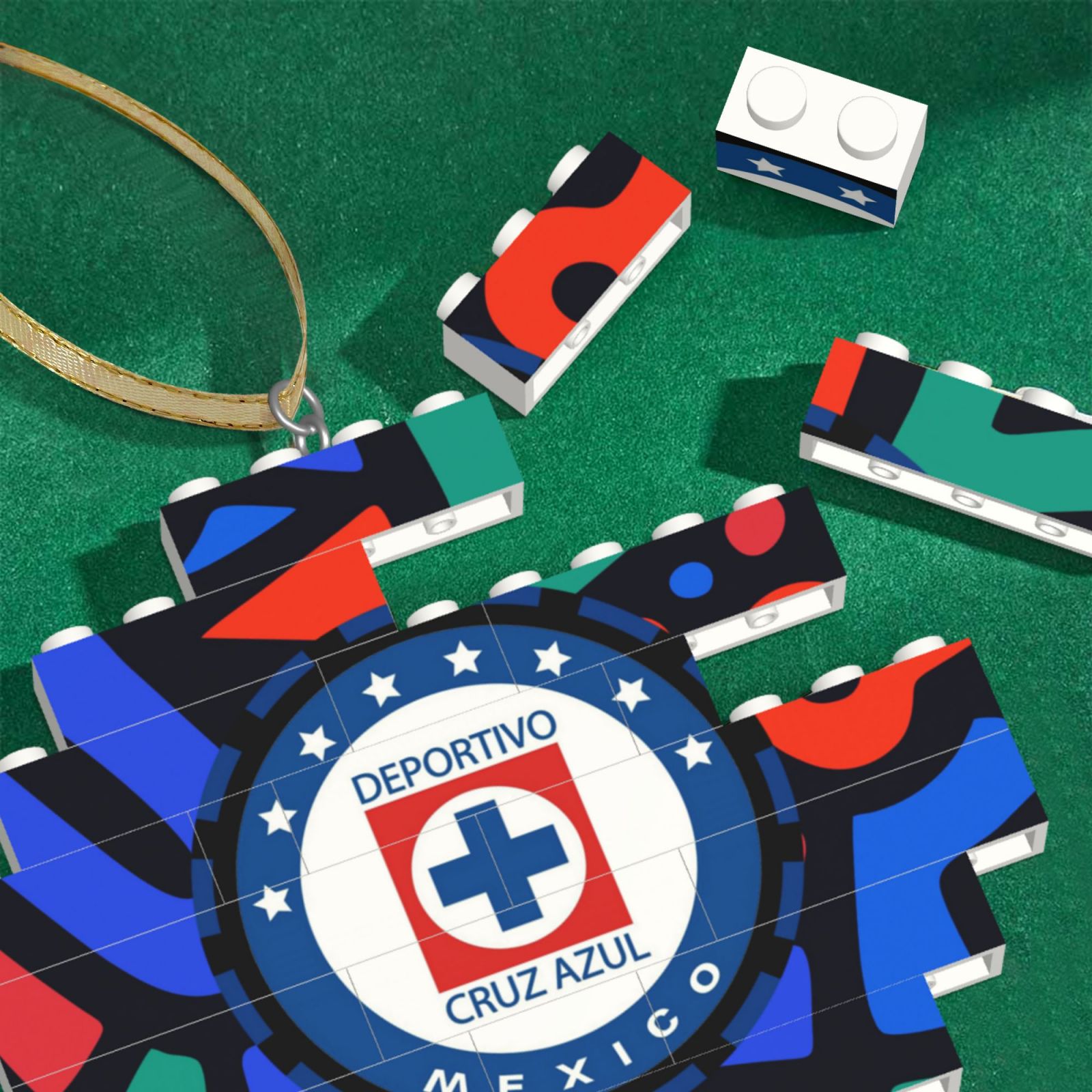 Cruz Azul Building Block Puzzle Ornament BBP2103