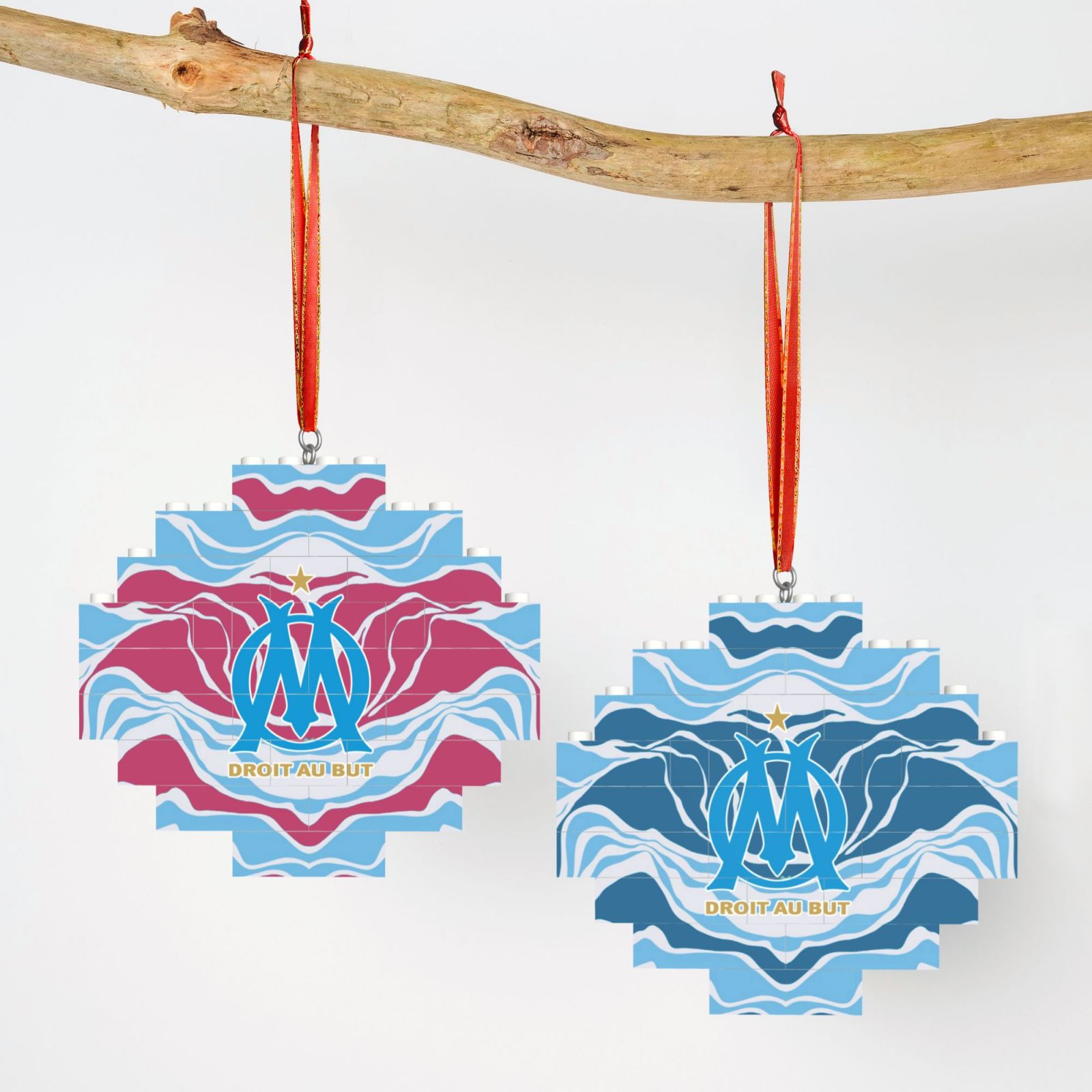 Olympique Marseille Building Block Puzzle Ornament BBP2020