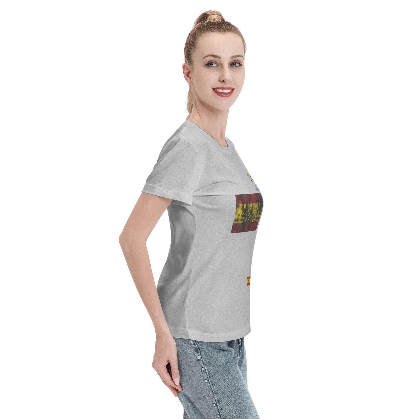 Women's Spain EURO 2024 Basic Short Sleeve T-Shirt WBT1740