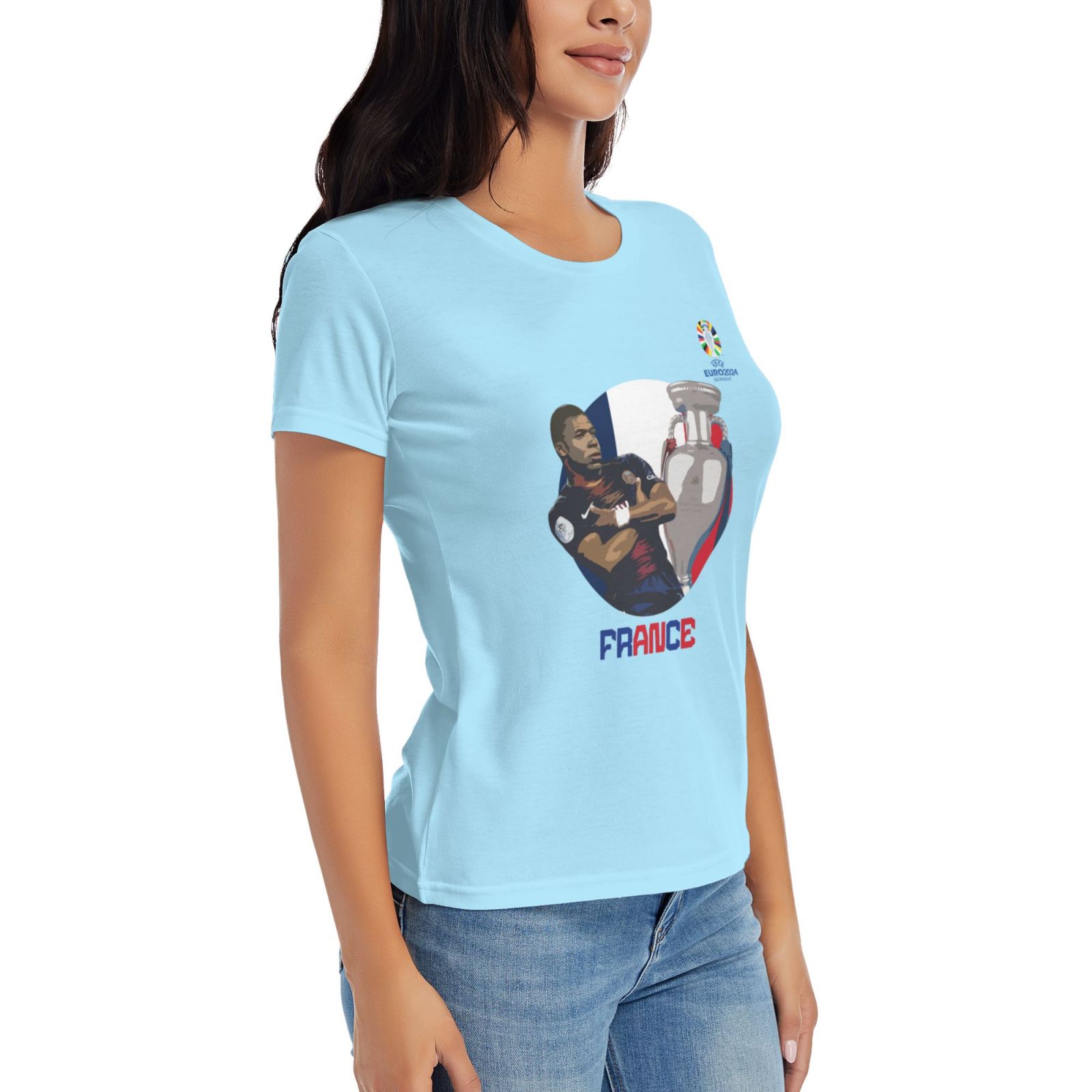 Women's France EURO 2024 Basic Short Sleeve T-Shirt WBT1730