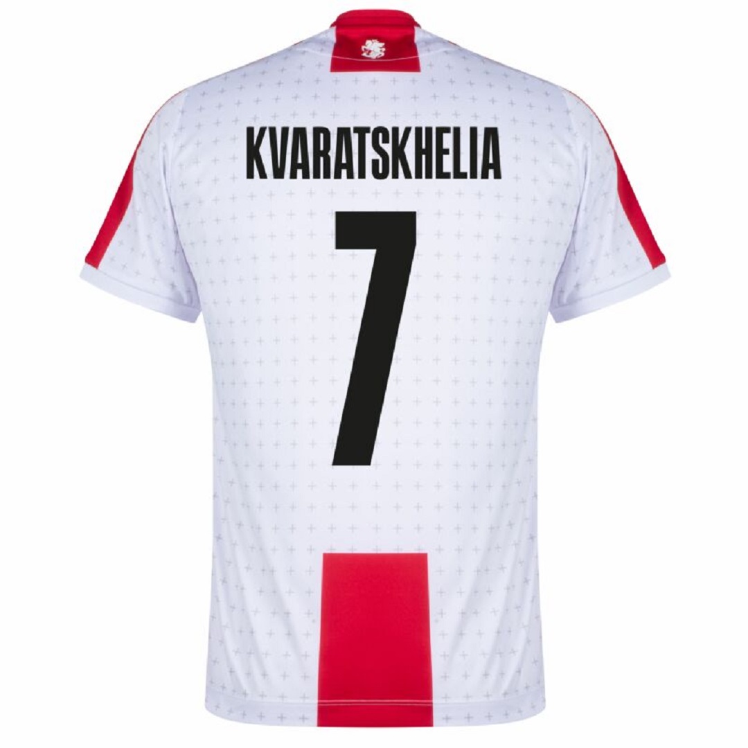 Khvicha Kvaratskhelia #7 Georgia Home Jersey EURO 2024