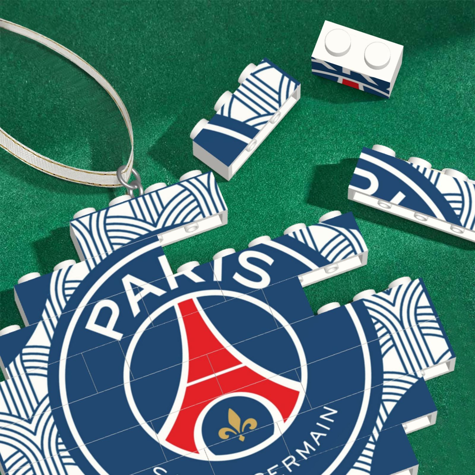 Paris Saint-Germain Building Block Puzzle Ornament BBP2188